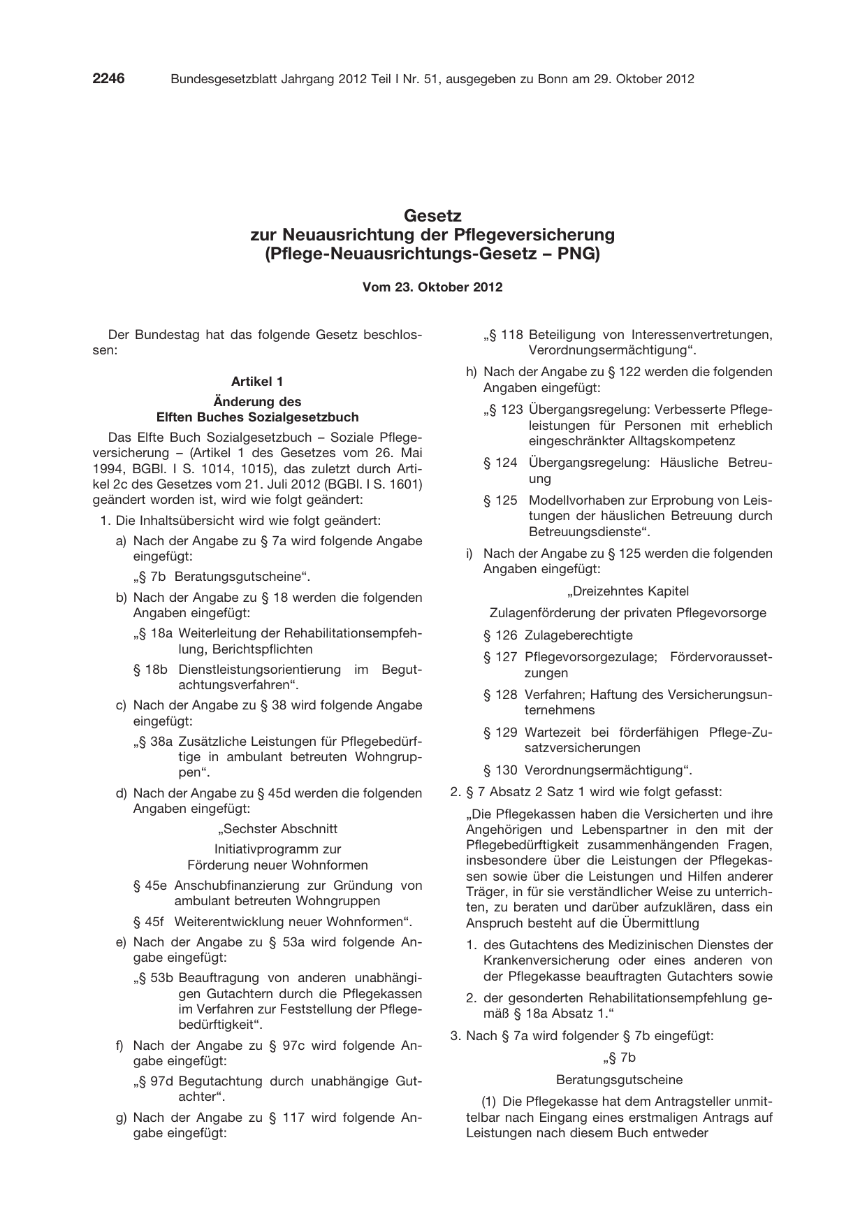 BGBl. 2012, Seite 2246 — Originalseite als Abbildung