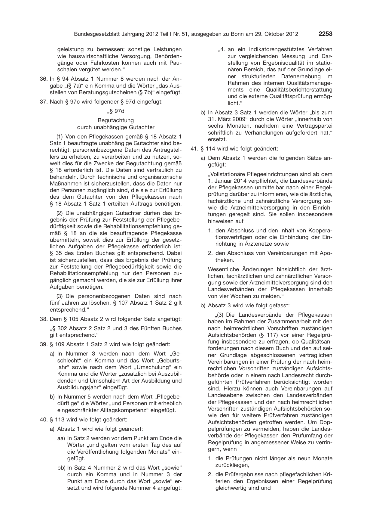 BGBl. 2012, Seite 2253 — Originalseite als Abbildung