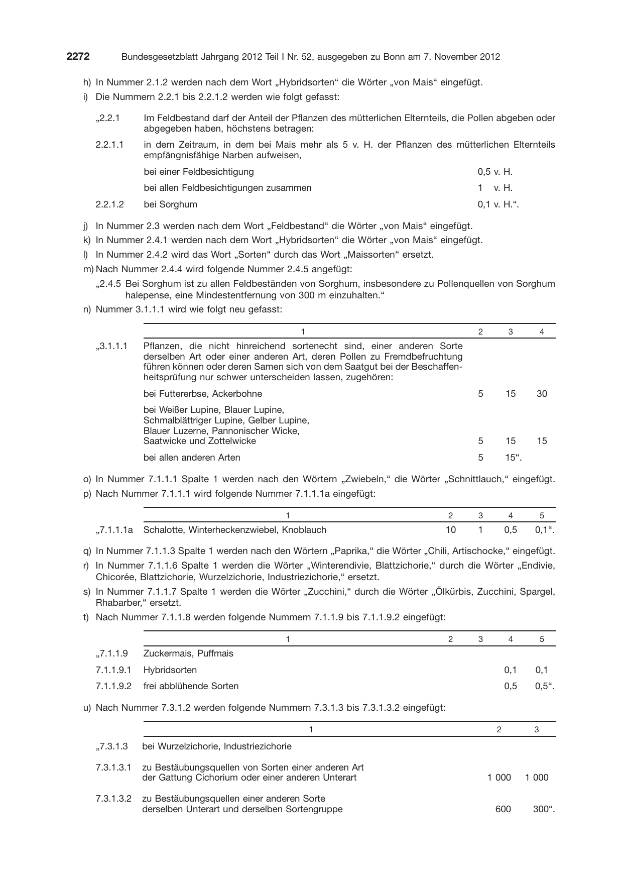 BGBl. 2012, Seite 2272 — Originalseite als Abbildung
