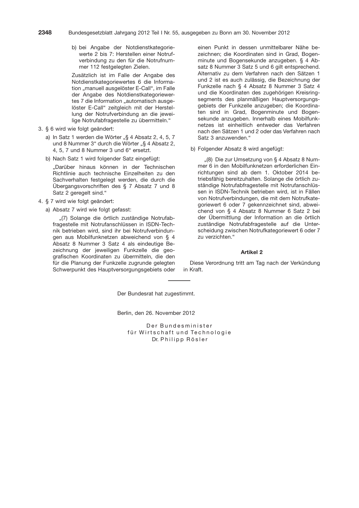 BGBl. 2012, Seite 2348 — Originalseite als Abbildung