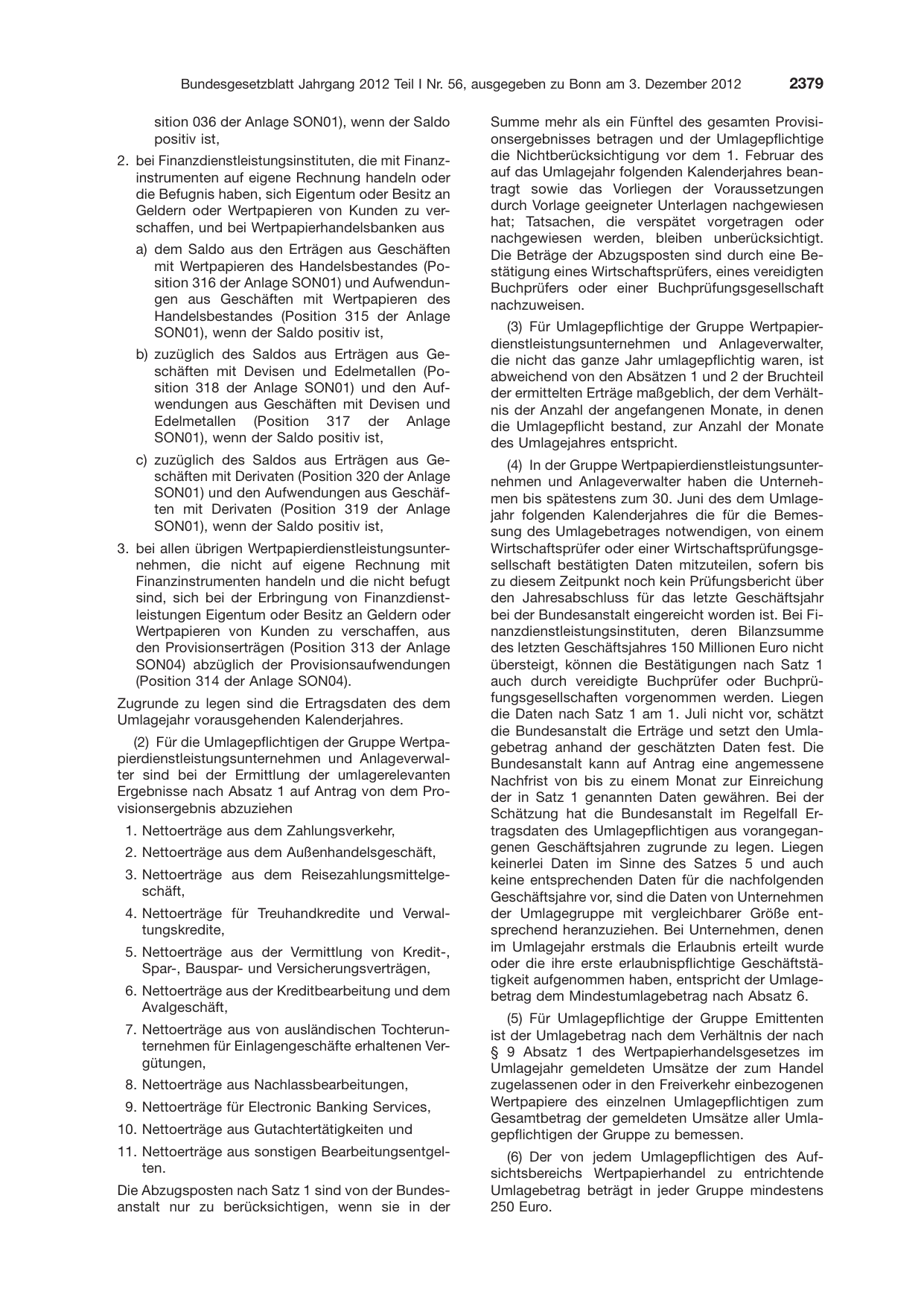 BGBl. 2012, Seite 2379 — Originalseite als Abbildung