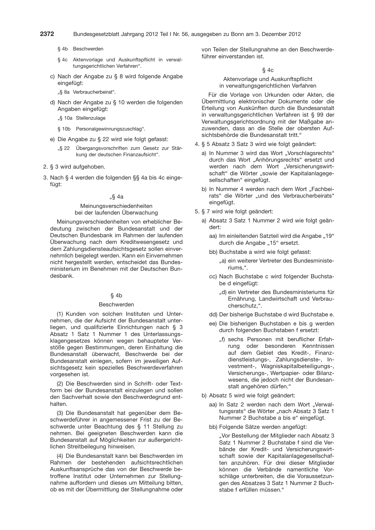 BGBl. 2012, Seite 2372 — Originalseite als Abbildung
