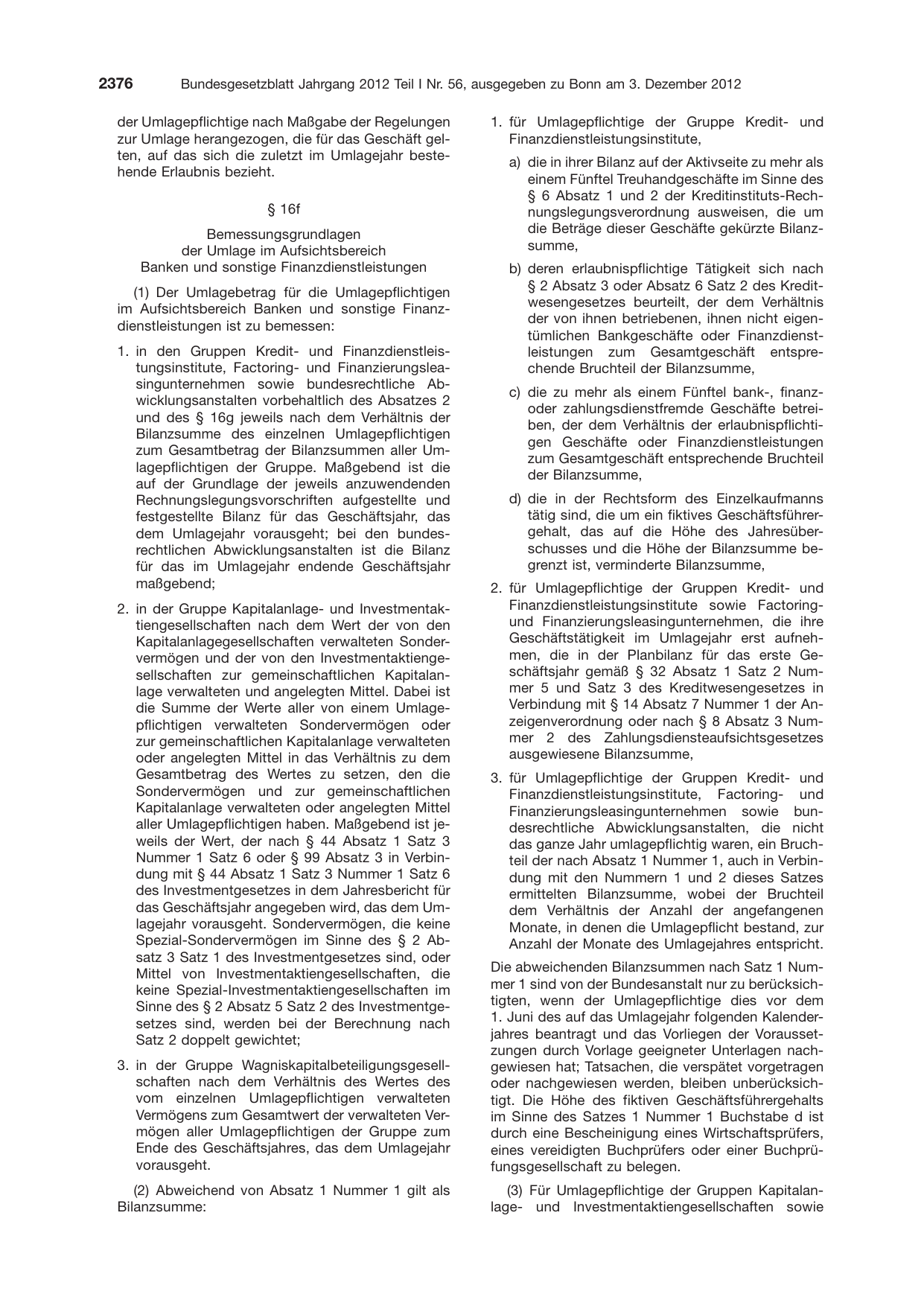 BGBl. 2012, Seite 2376 — Originalseite als Abbildung