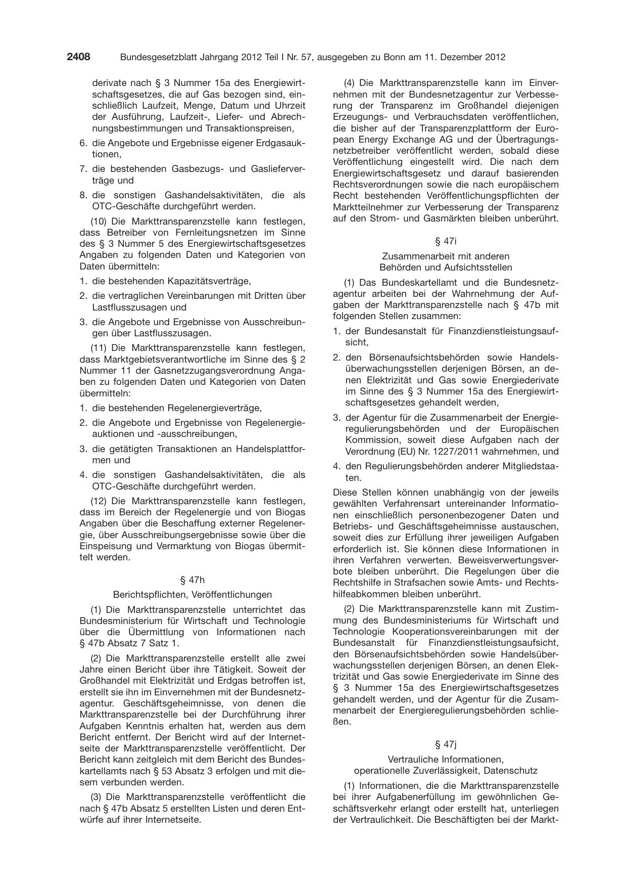 BGBl. 2012, Seite 2408 — Originalseite als Abbildung