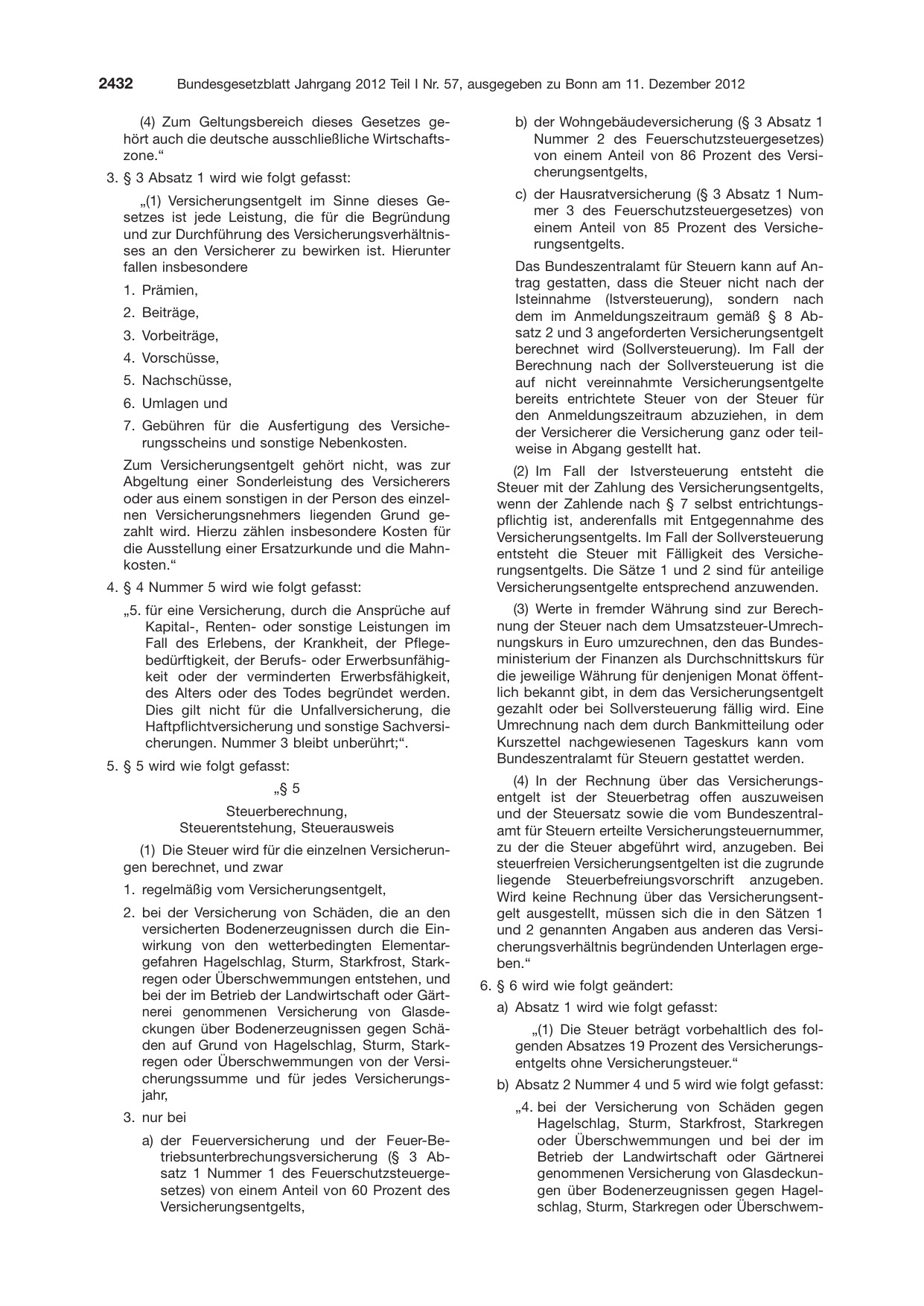 BGBl. 2012, Seite 2432 — Originalseite als Abbildung