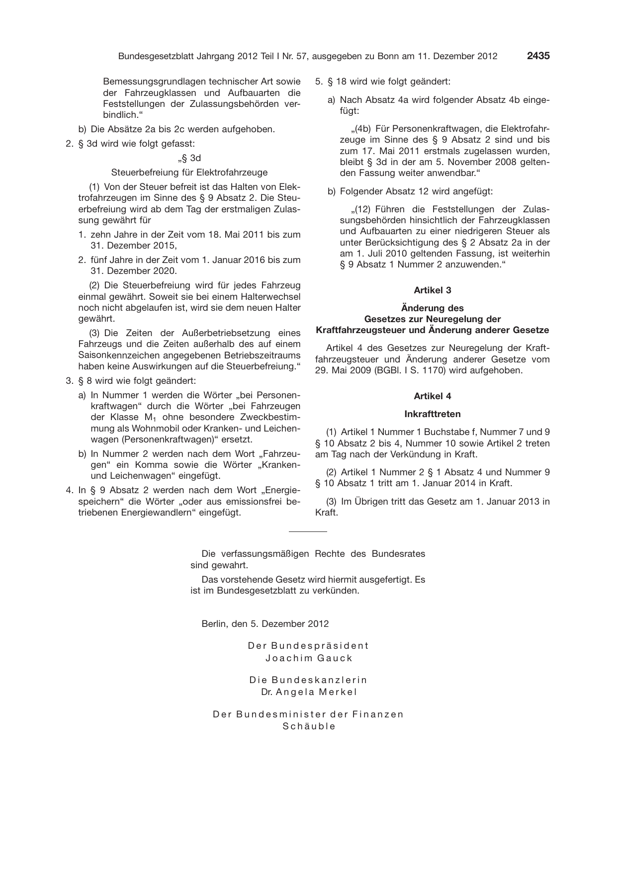 BGBl. 2012, Seite 2435 — Originalseite als Abbildung