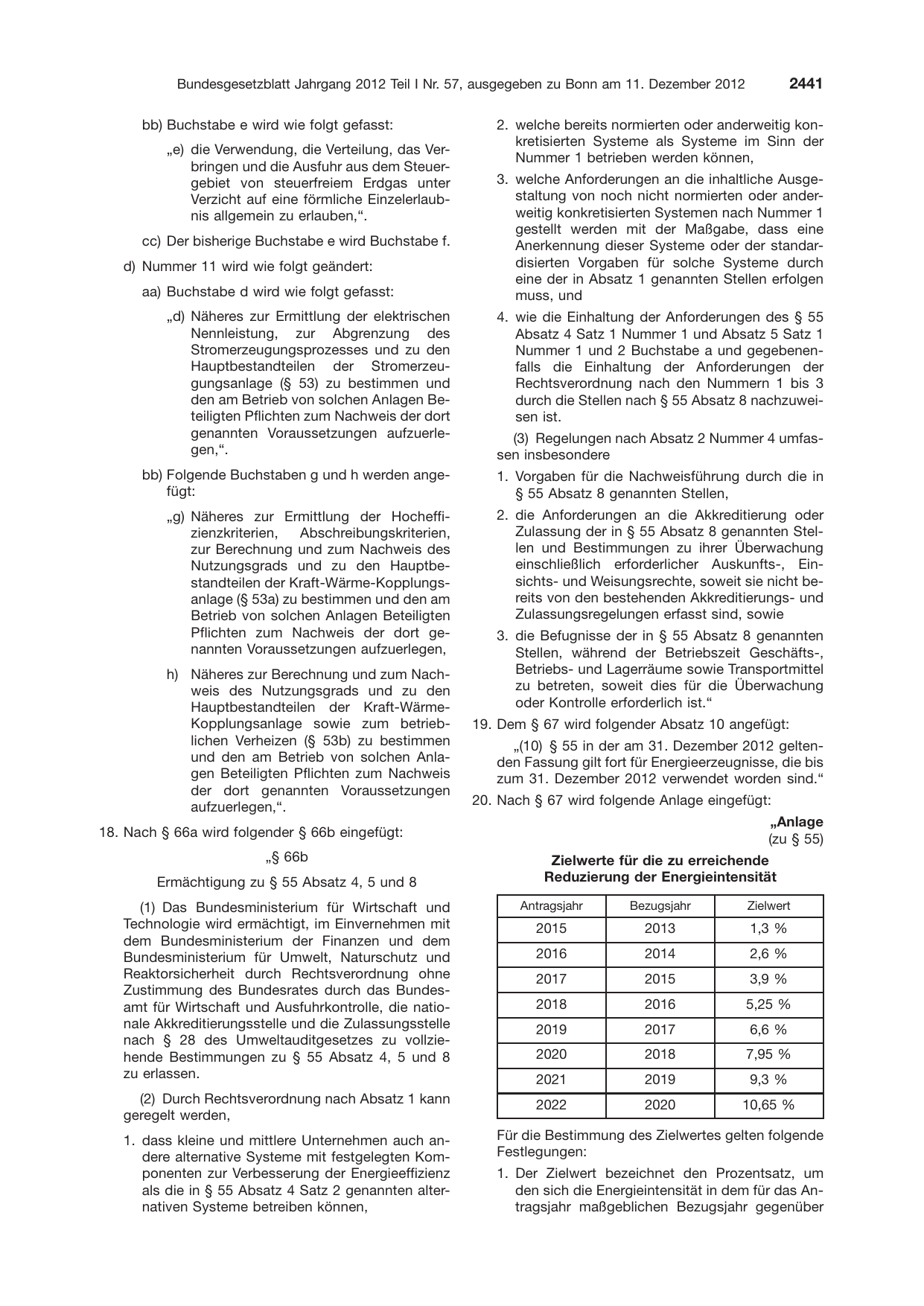 BGBl. 2012, Seite 2441 — Originalseite als Abbildung