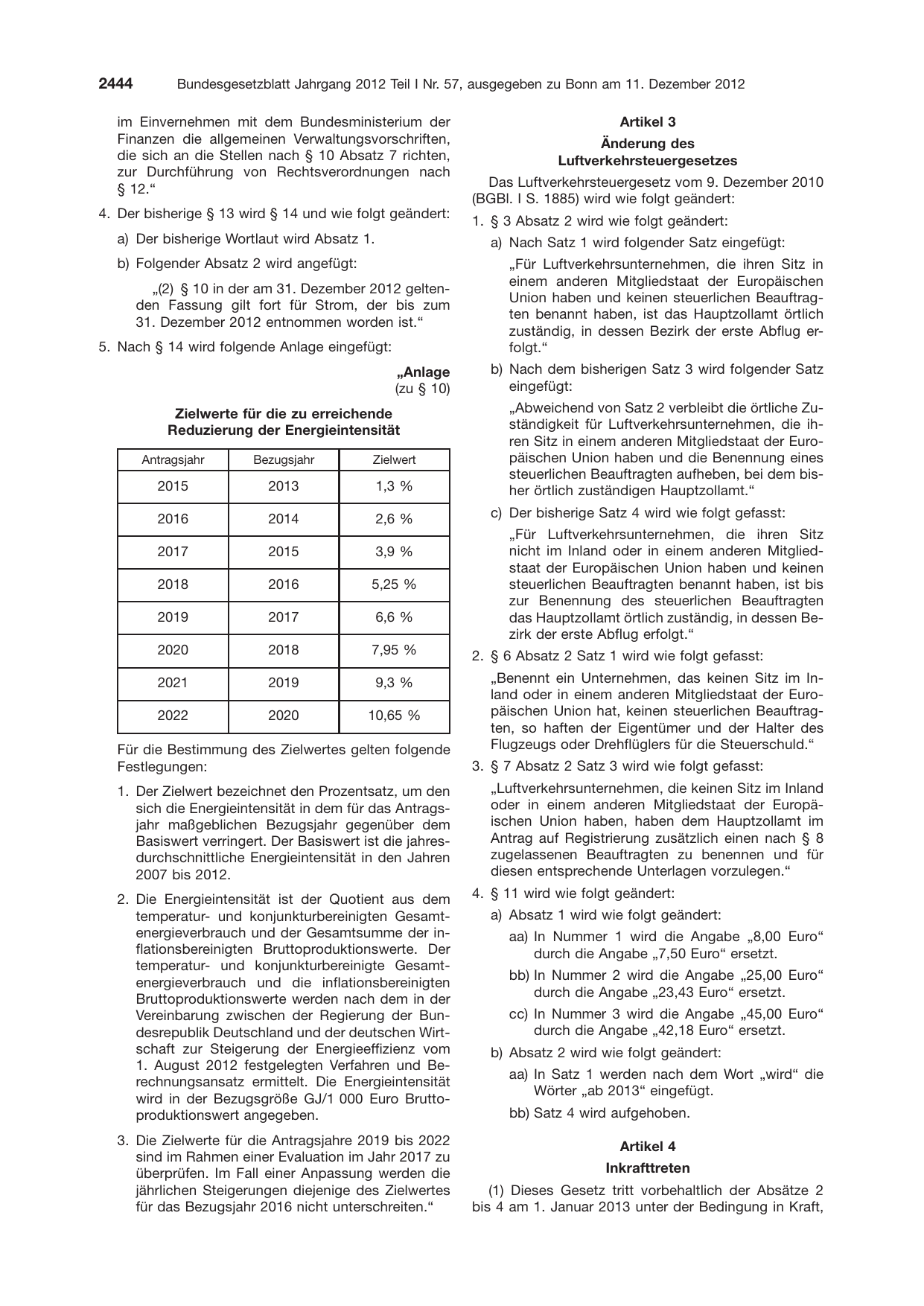 BGBl. 2012, Seite 2444 — Originalseite als Abbildung