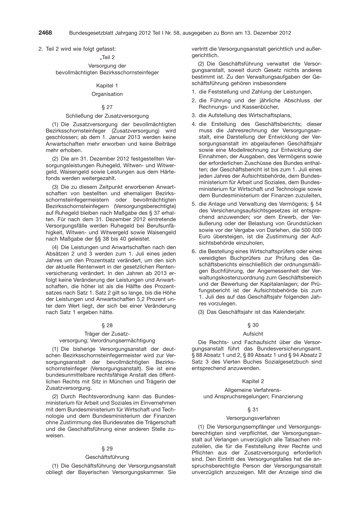 BGBl. 2012, Seite 2468 — Originalseite als Abbildung