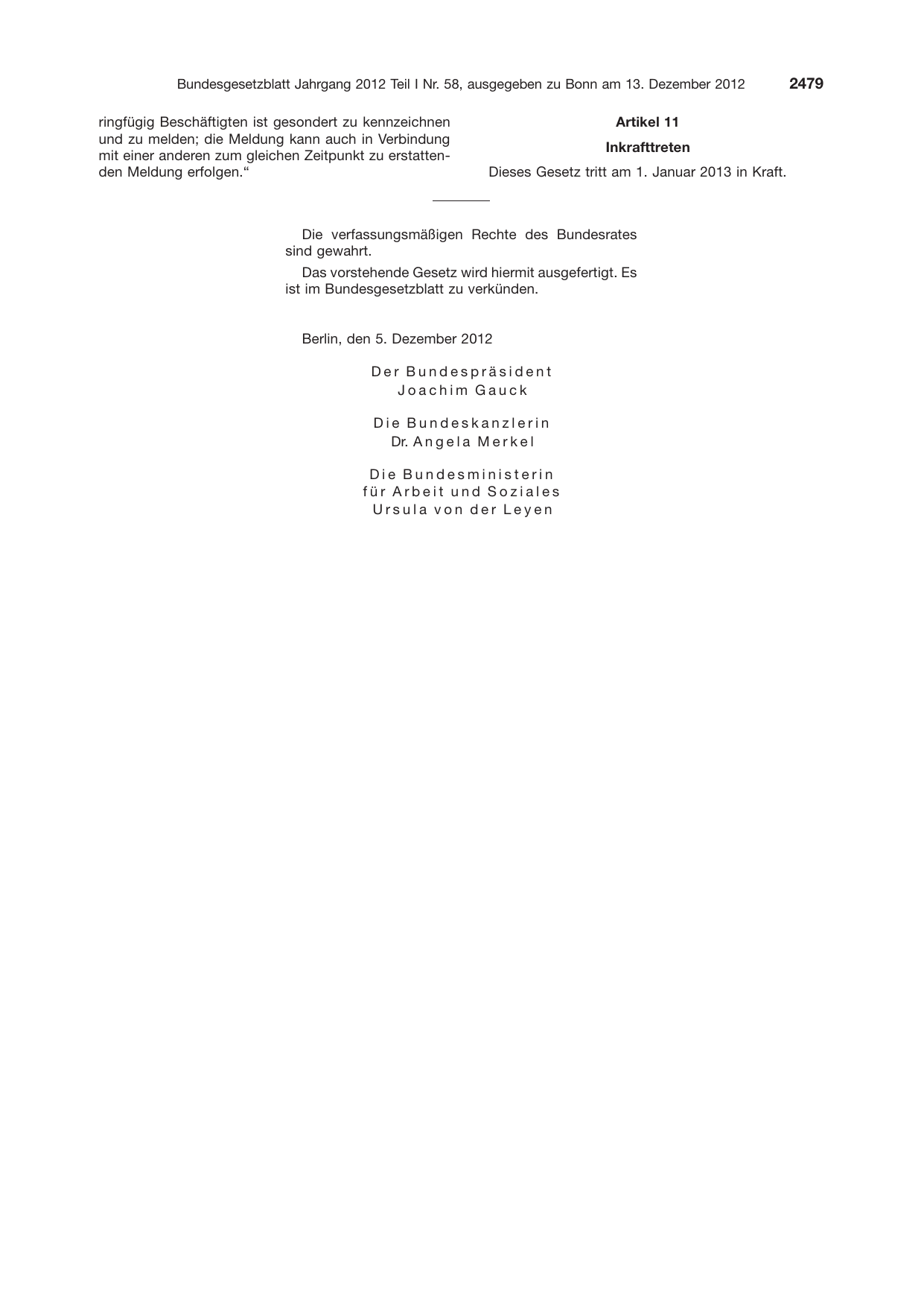 BGBl. 2012, Seite 2479 — Originalseite als Abbildung