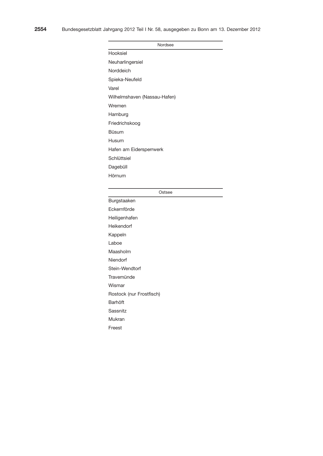 BGBl. 2012, Seite 2554 — Originalseite als Abbildung