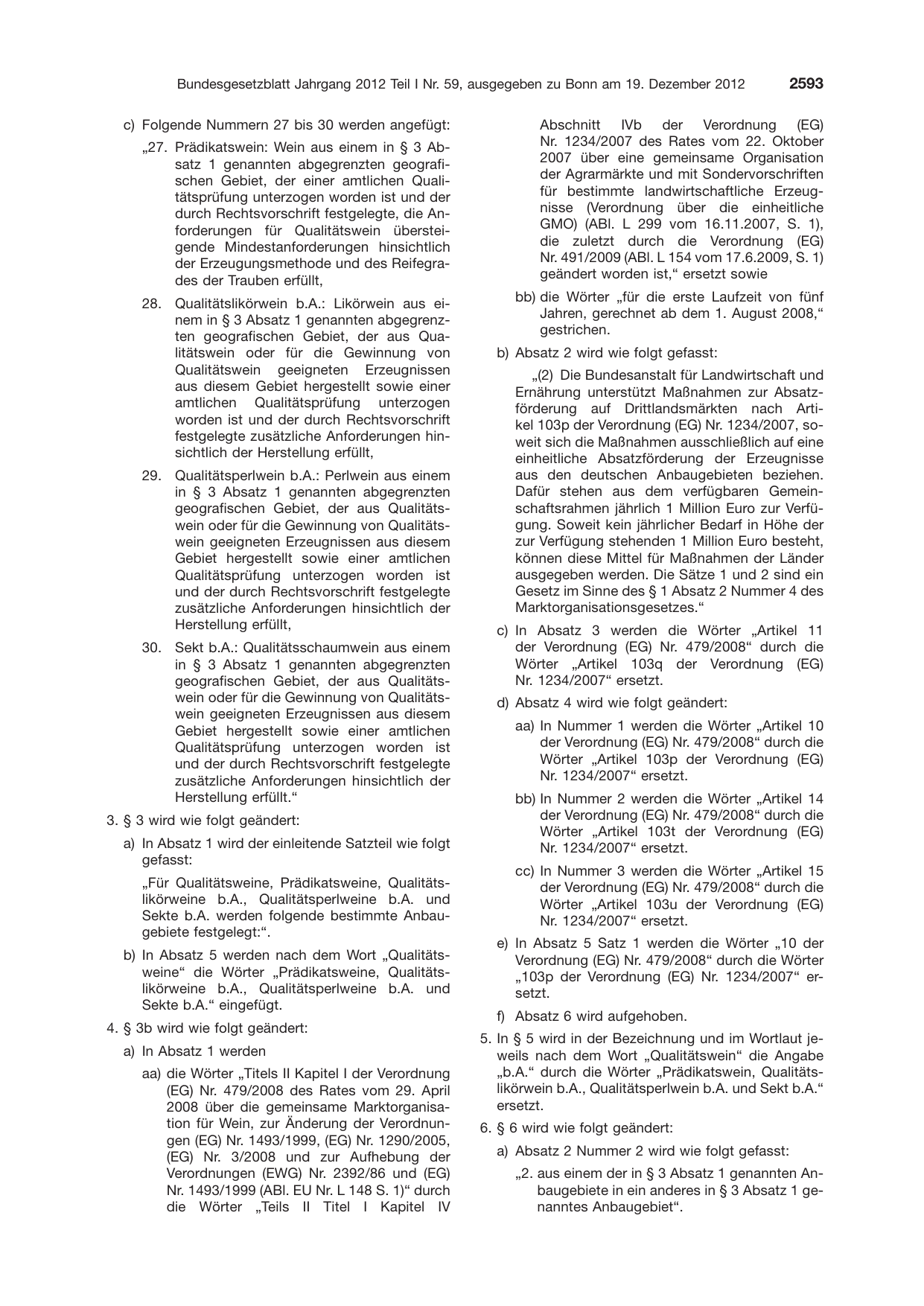 BGBl. 2012, Seite 2593 — Originalseite als Abbildung