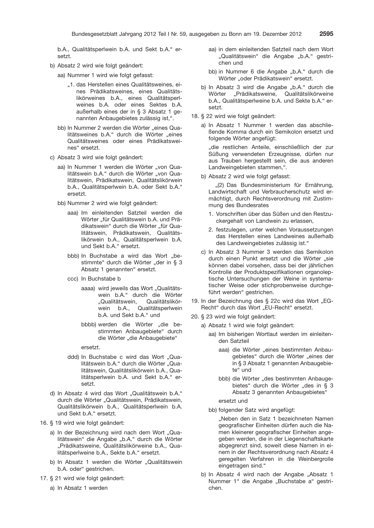 BGBl. 2012, Seite 2595 — Originalseite als Abbildung