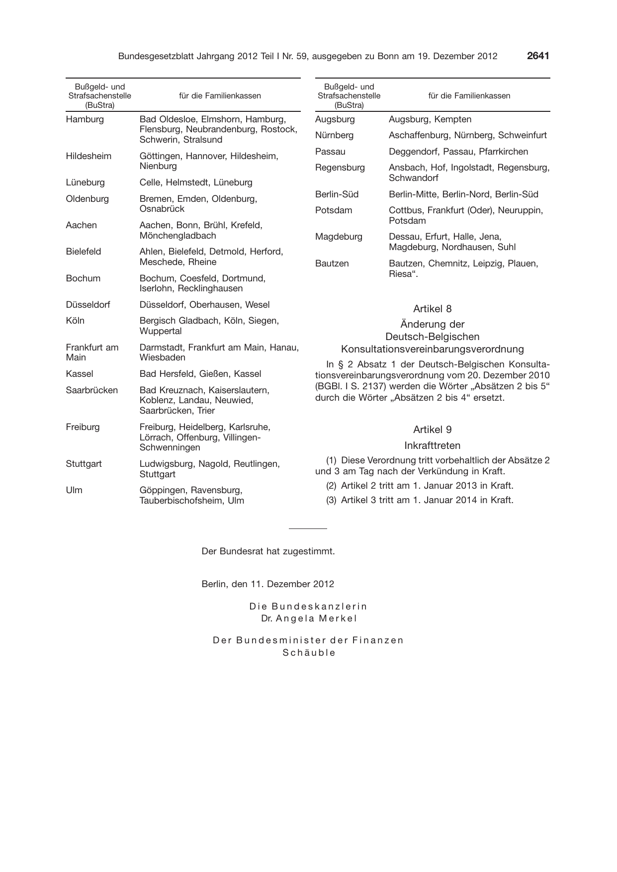 BGBl. 2012, Seite 2641 — Originalseite als Abbildung