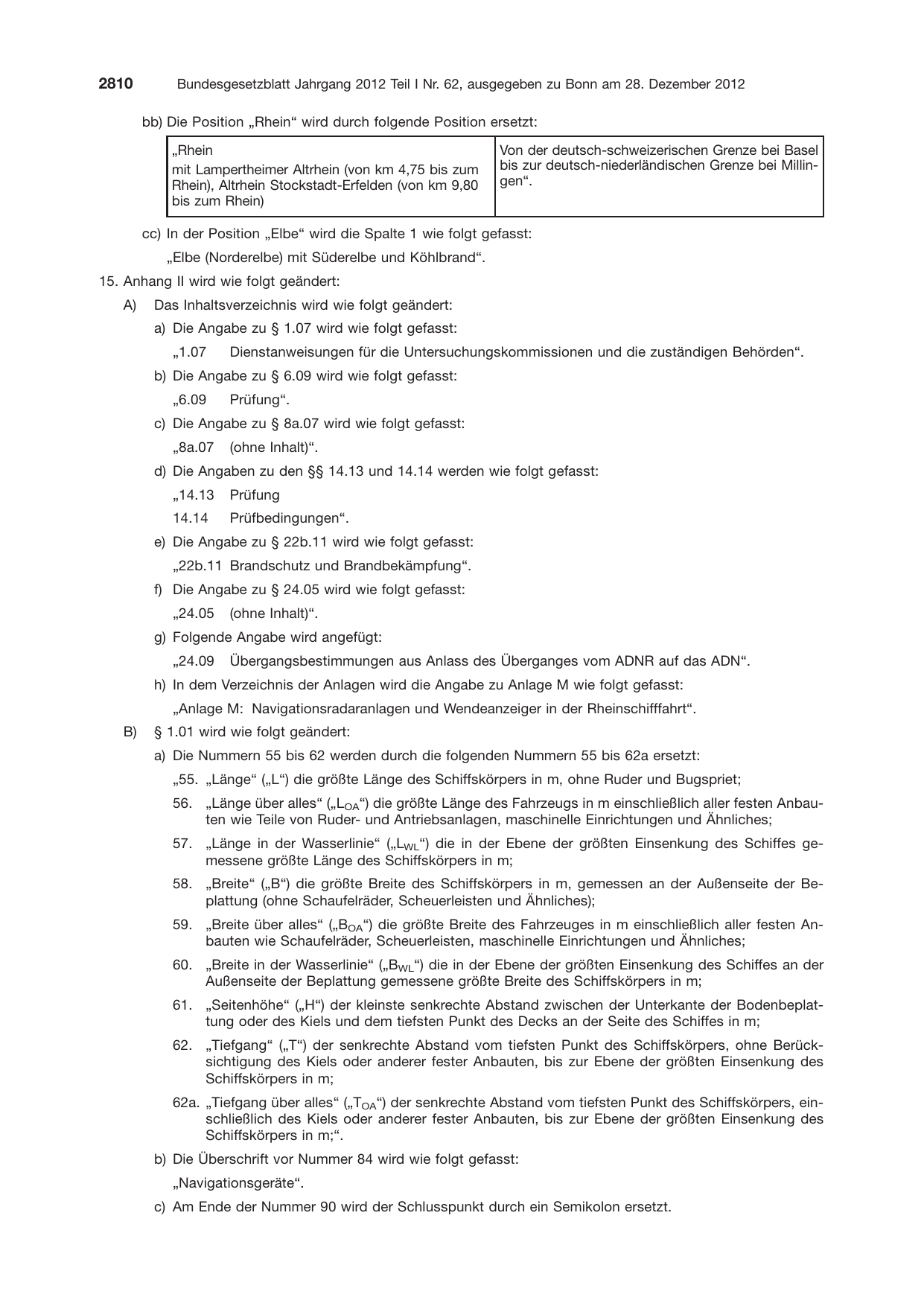BGBl. 2012, Seite 2810 — Originalseite als Abbildung