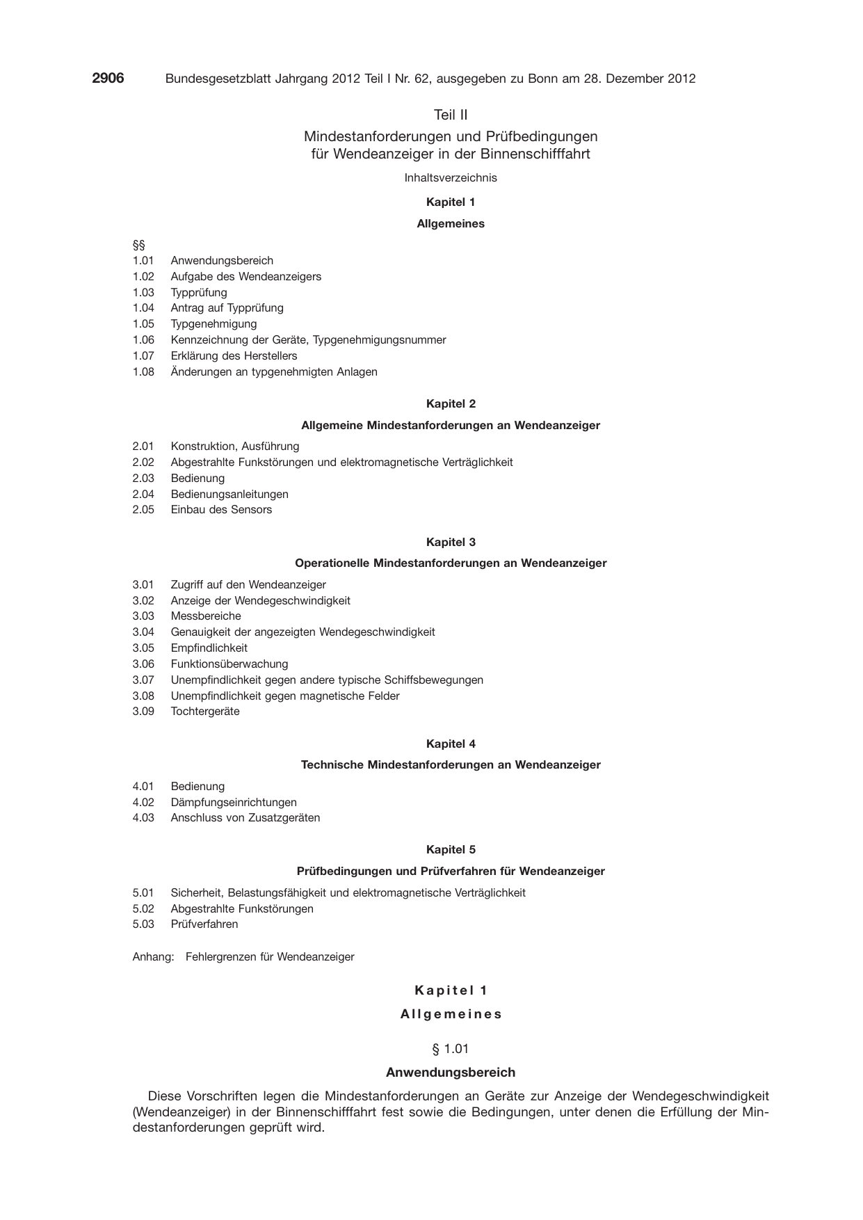 BGBl. 2012, Seite 2906 — Originalseite als Abbildung