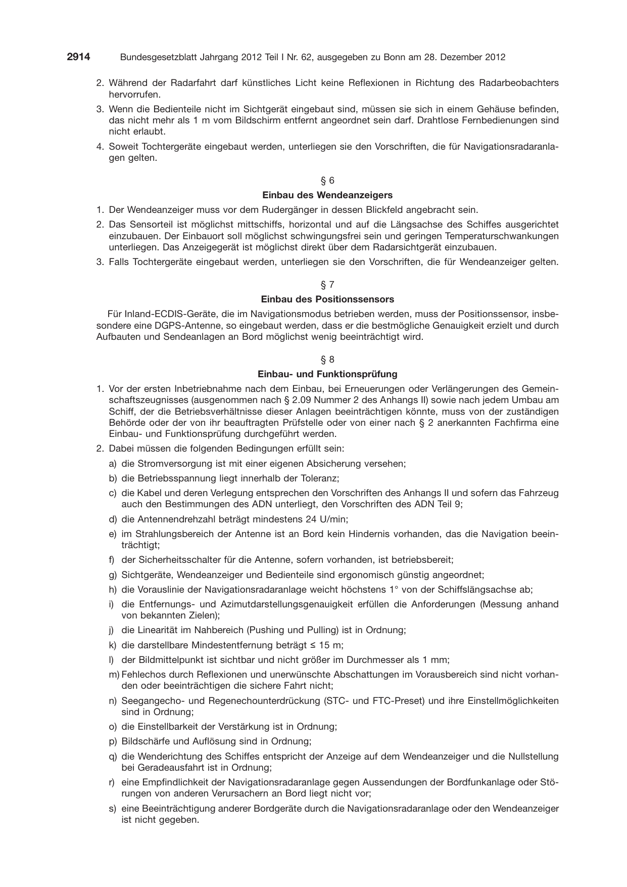 BGBl. 2012, Seite 2914 — Originalseite als Abbildung