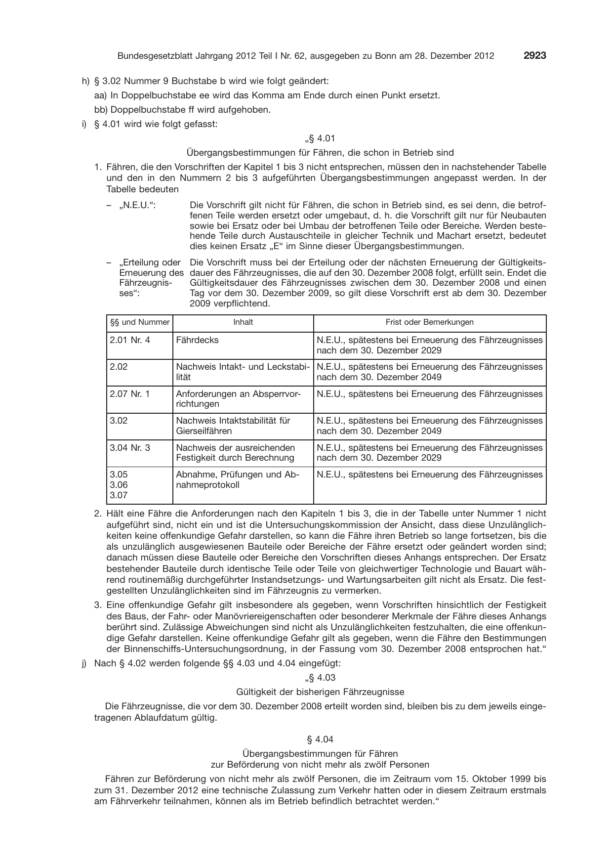 BGBl. 2012, Seite 2923 — Originalseite als Abbildung
