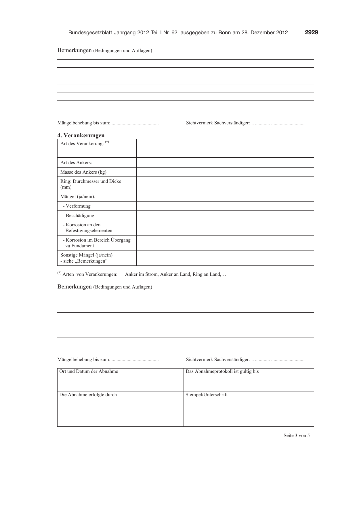 BGBl. 2012, Seite 2929 — Originalseite als Abbildung