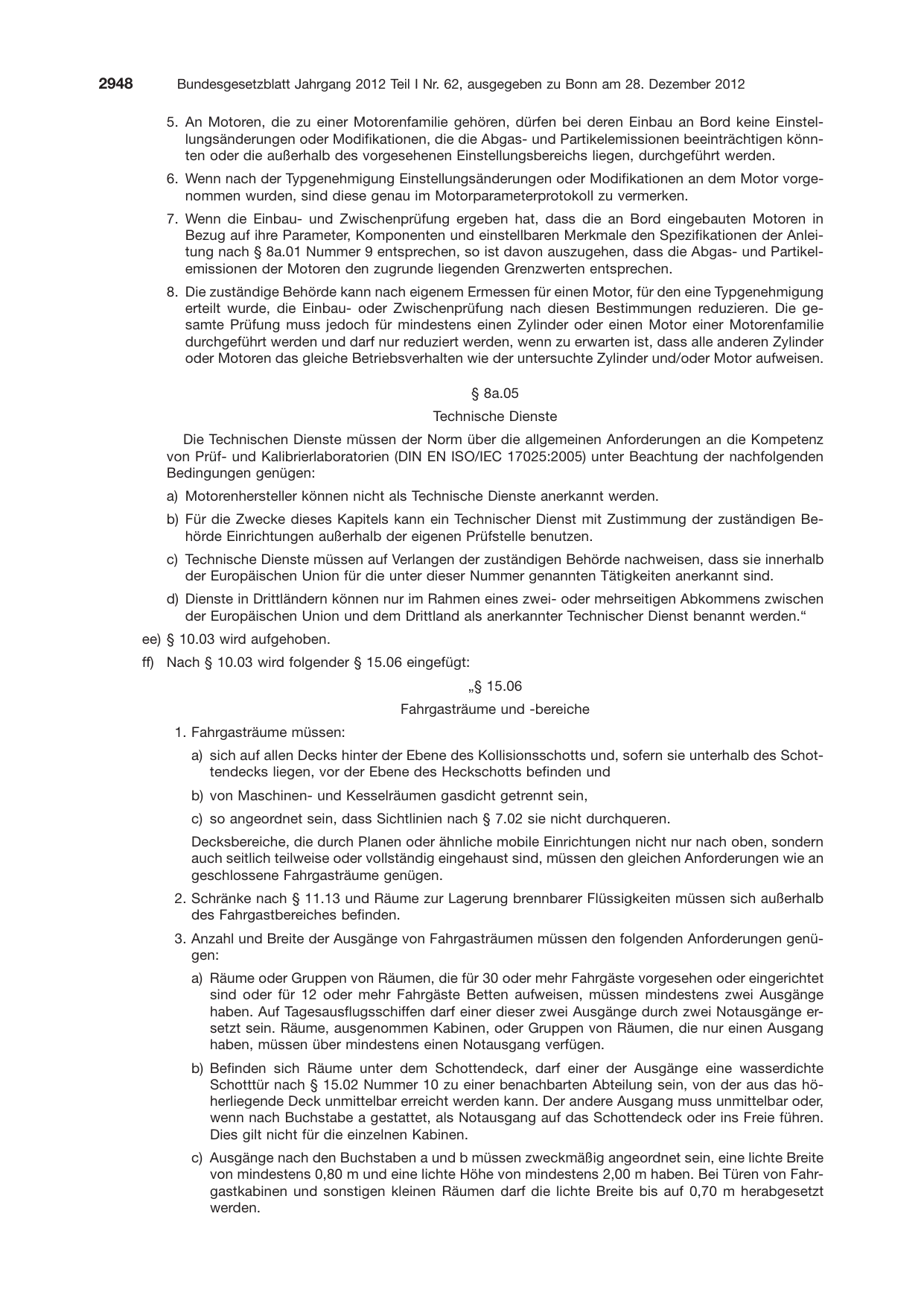 BGBl. 2012, Seite 2948 — Originalseite als Abbildung