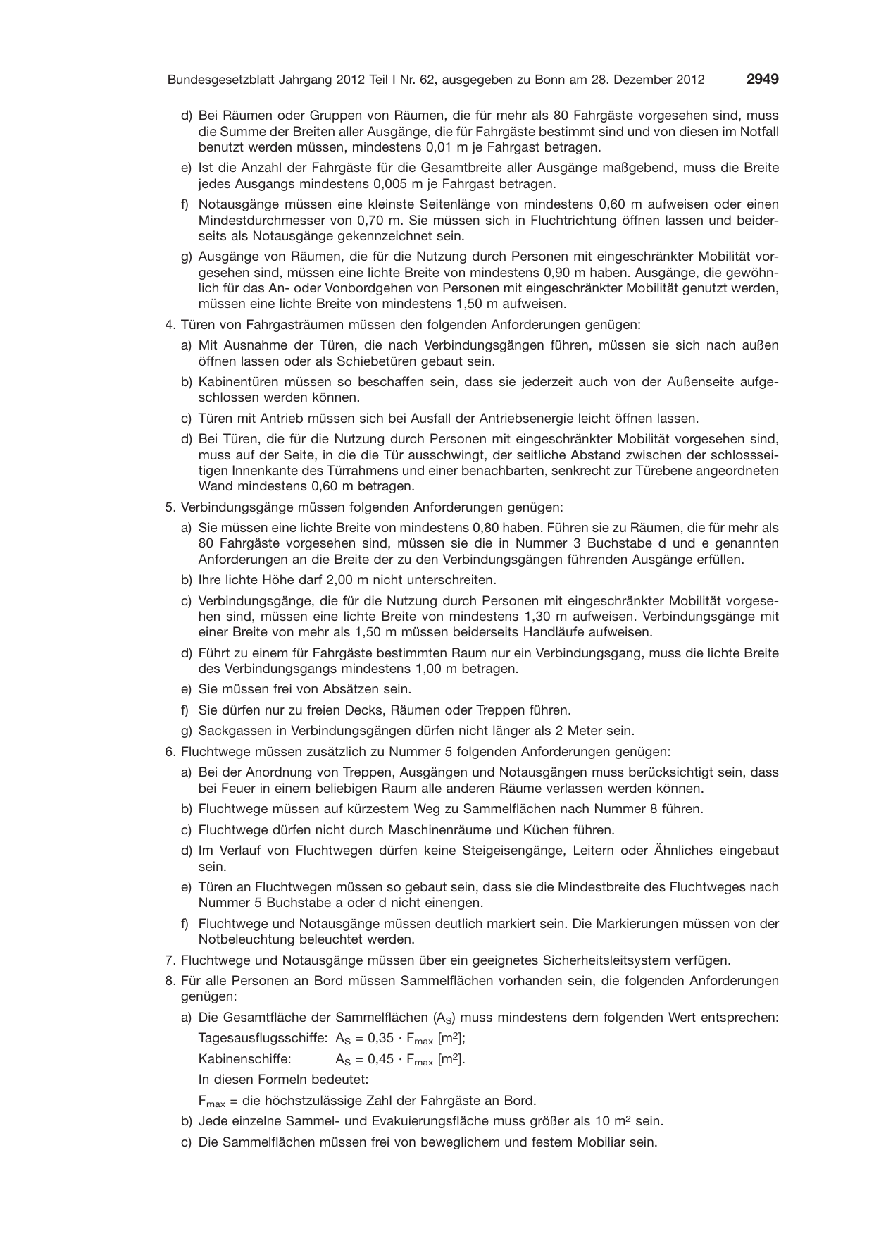 BGBl. 2012, Seite 2949 — Originalseite als Abbildung