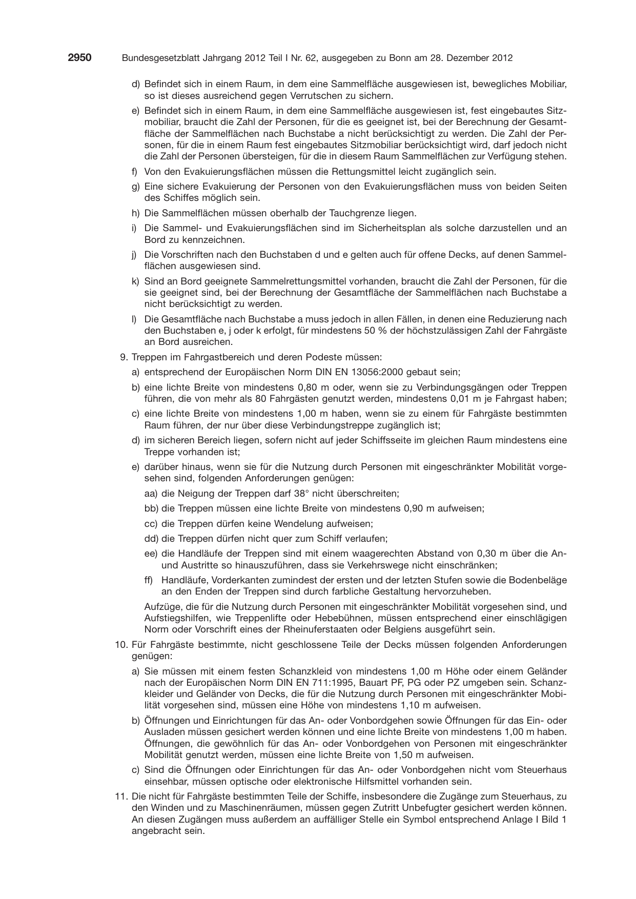 BGBl. 2012, Seite 2950 — Originalseite als Abbildung