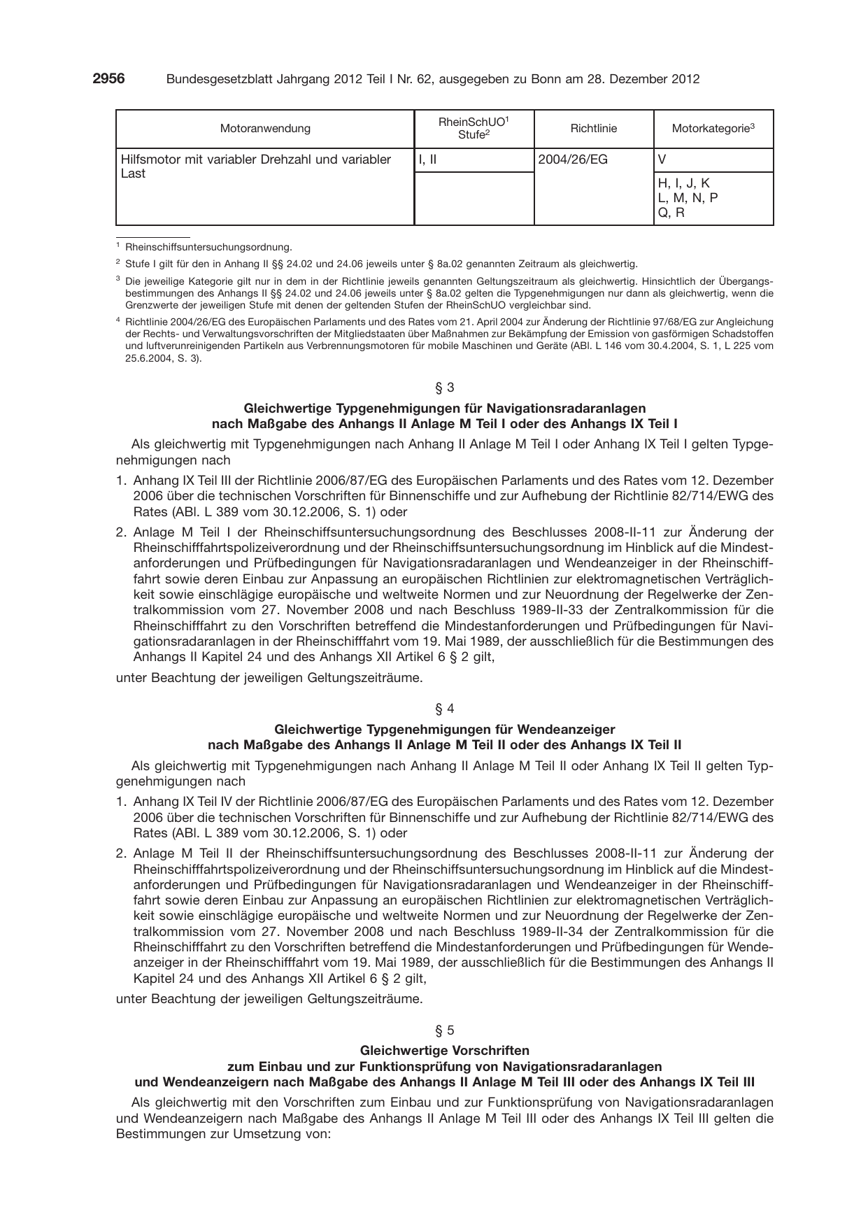 BGBl. 2012, Seite 2956 — Originalseite als Abbildung