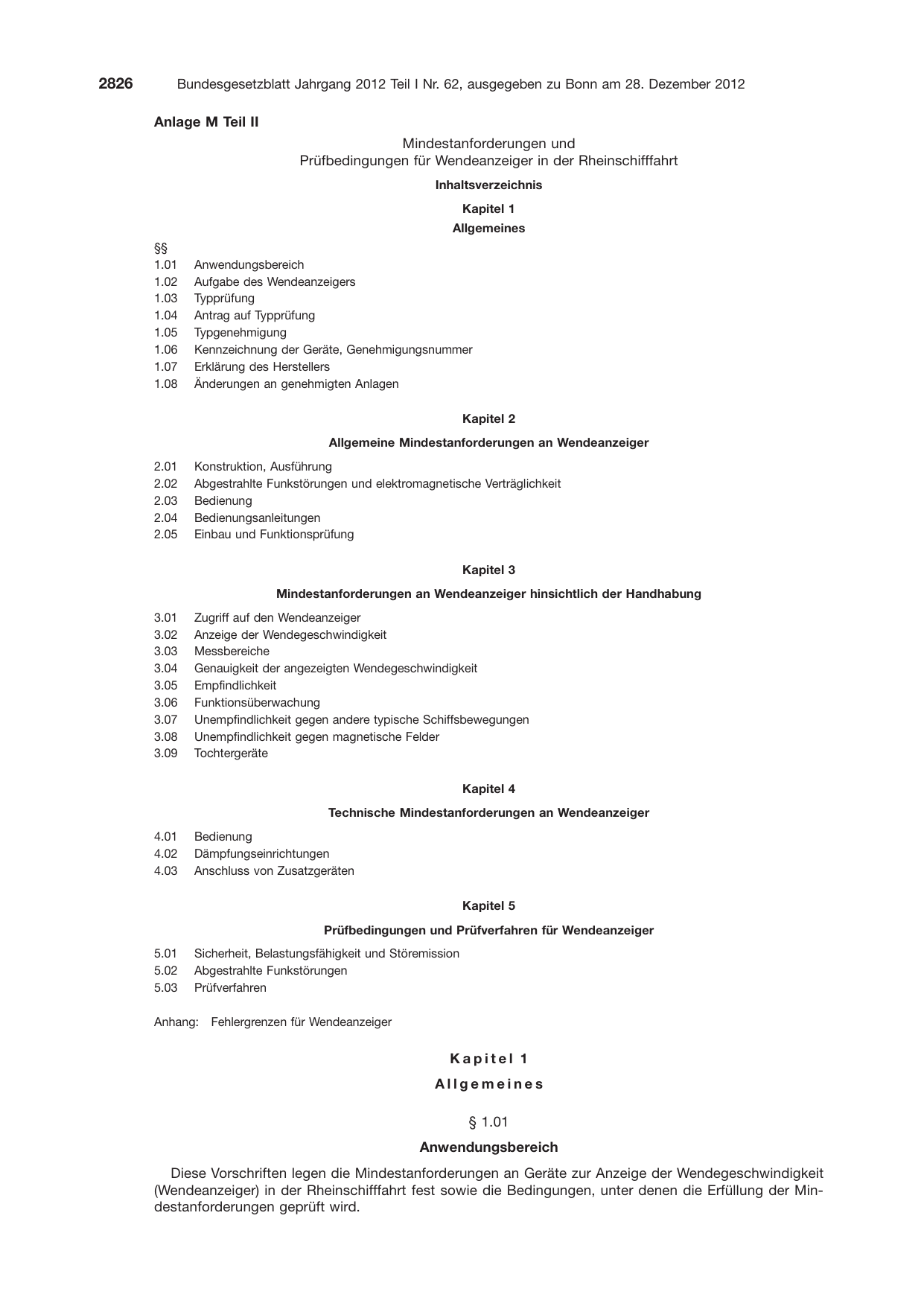 BGBl. 2012, Seite 2826 — Originalseite als Abbildung