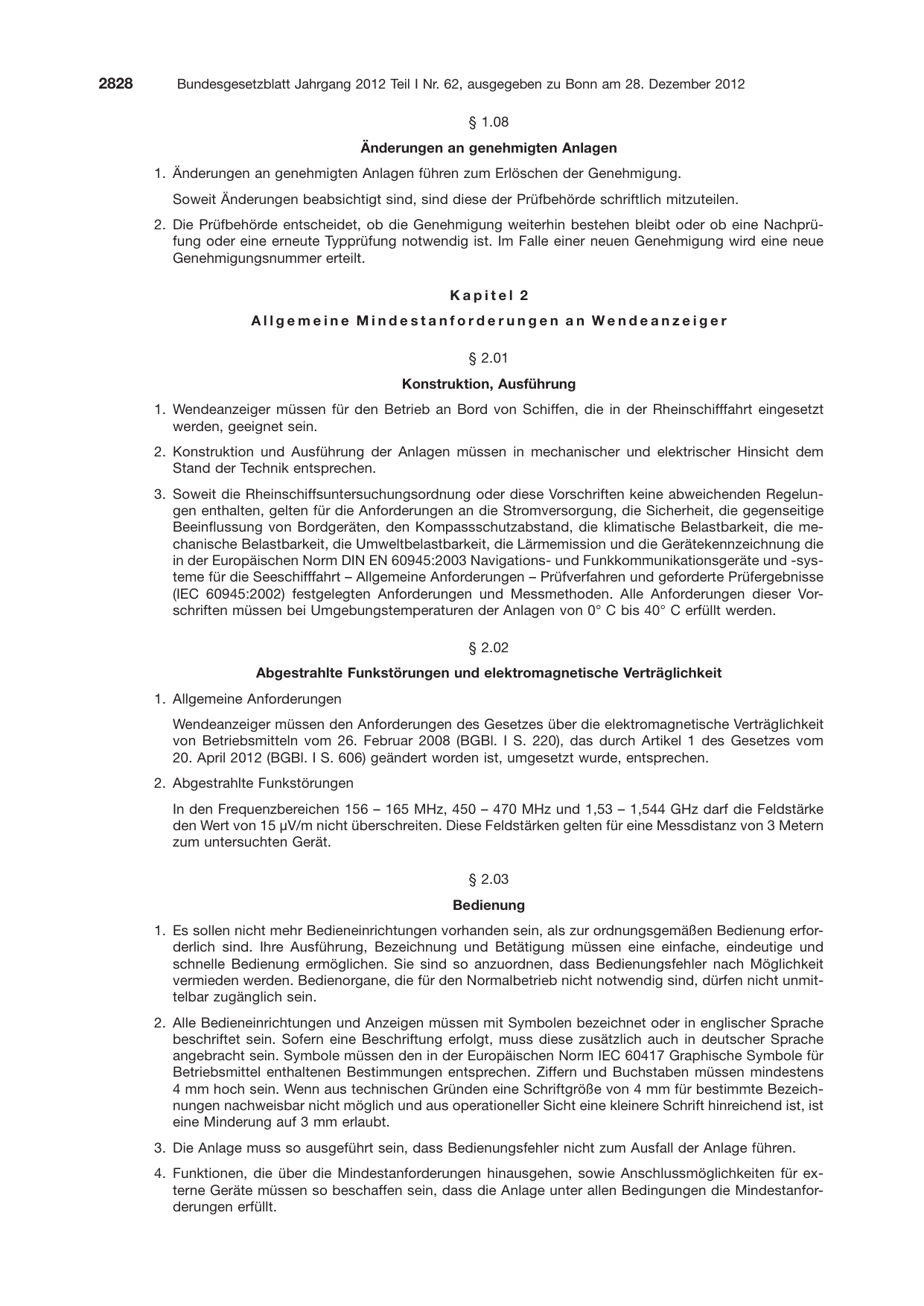 BGBl. 2012, Seite 2828 — Originalseite als Abbildung