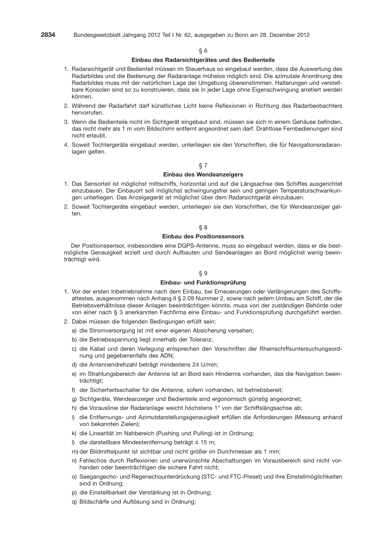 BGBl. 2012, Seite 2834 — Originalseite als Abbildung
