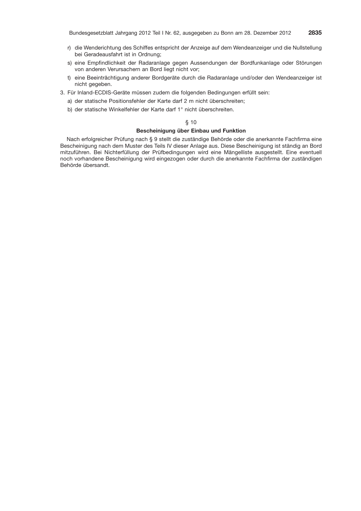 BGBl. 2012, Seite 2835 — Originalseite als Abbildung