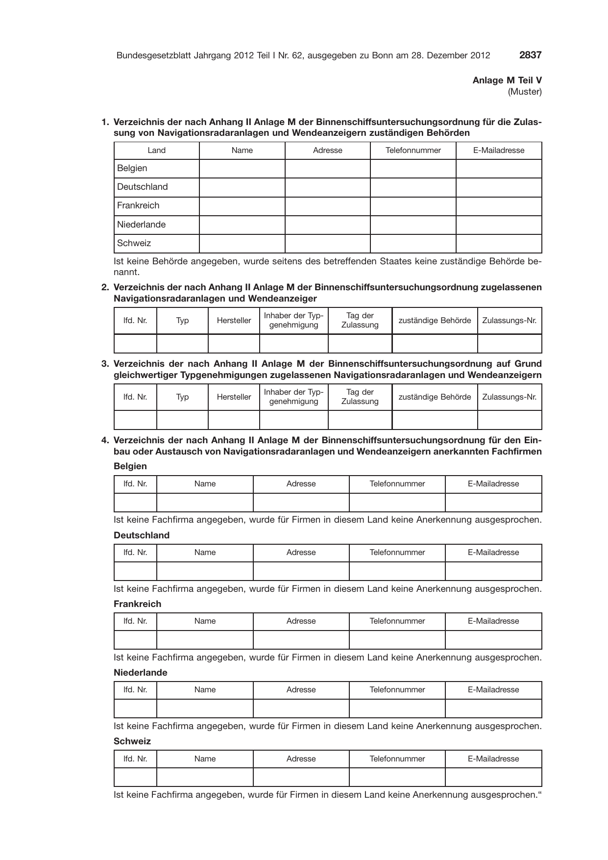 BGBl. 2012, Seite 2837 — Originalseite als Abbildung