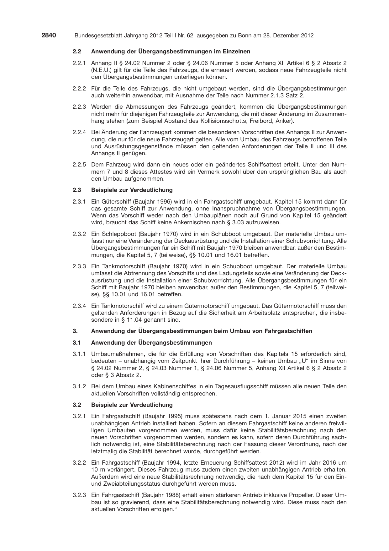 BGBl. 2012, Seite 2840 — Originalseite als Abbildung