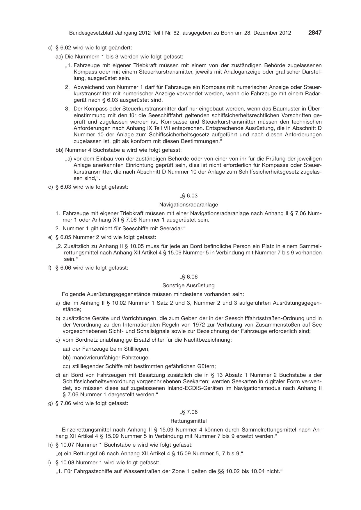 BGBl. 2012, Seite 2847 — Originalseite als Abbildung