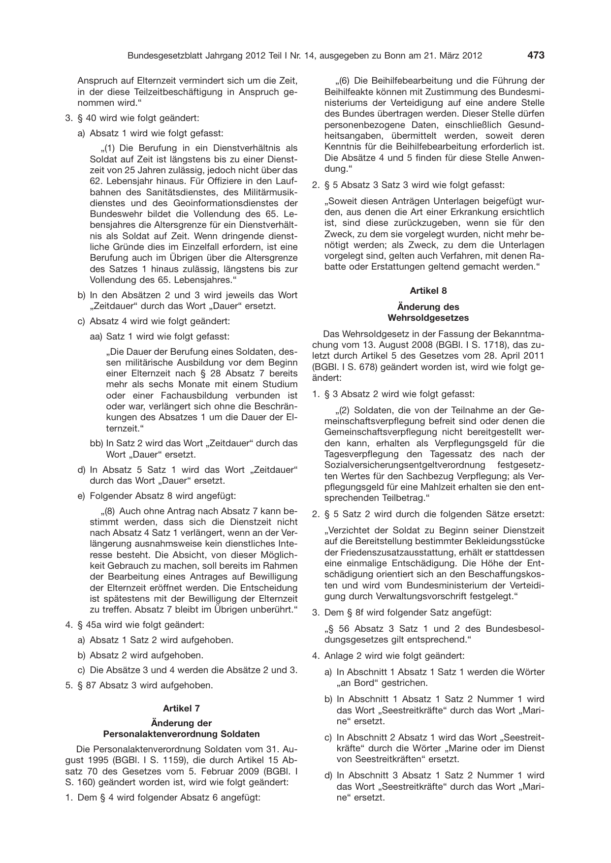 BGBl. 2012, Seite 473 — Originalseite als Abbildung