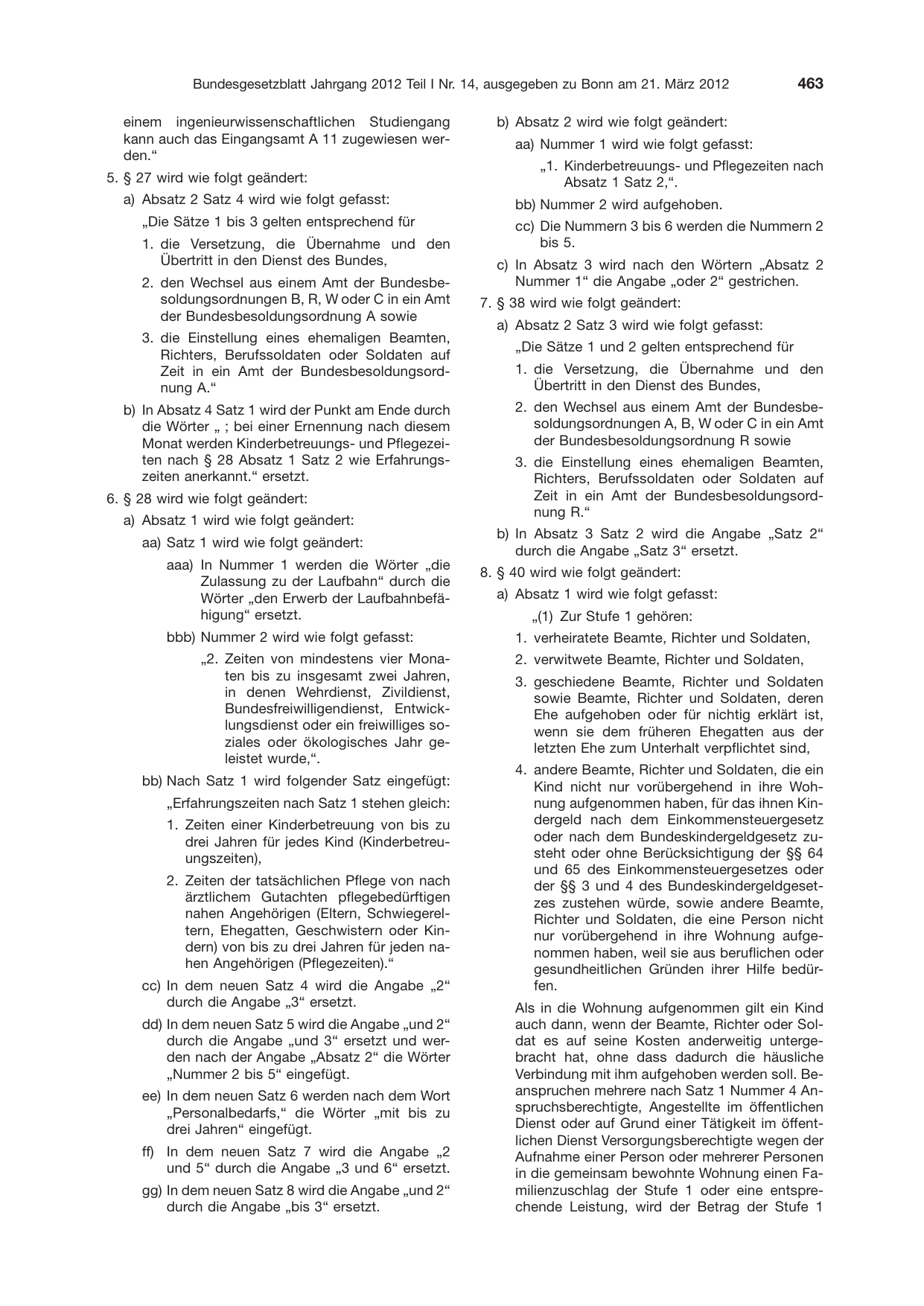 BGBl. 2012, Seite 463 — Originalseite als Abbildung