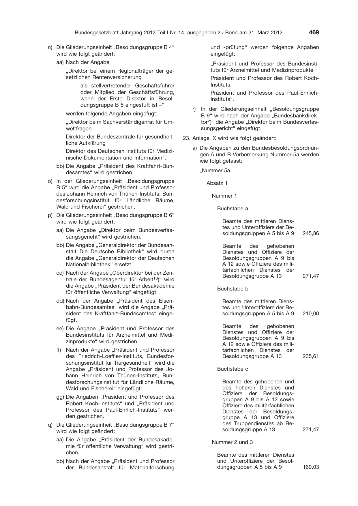 BGBl. 2012, Seite 469 — Originalseite als Abbildung