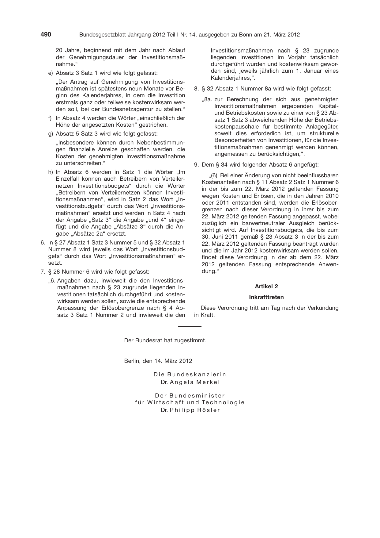 BGBl. 2012, Seite 490 — Originalseite als Abbildung