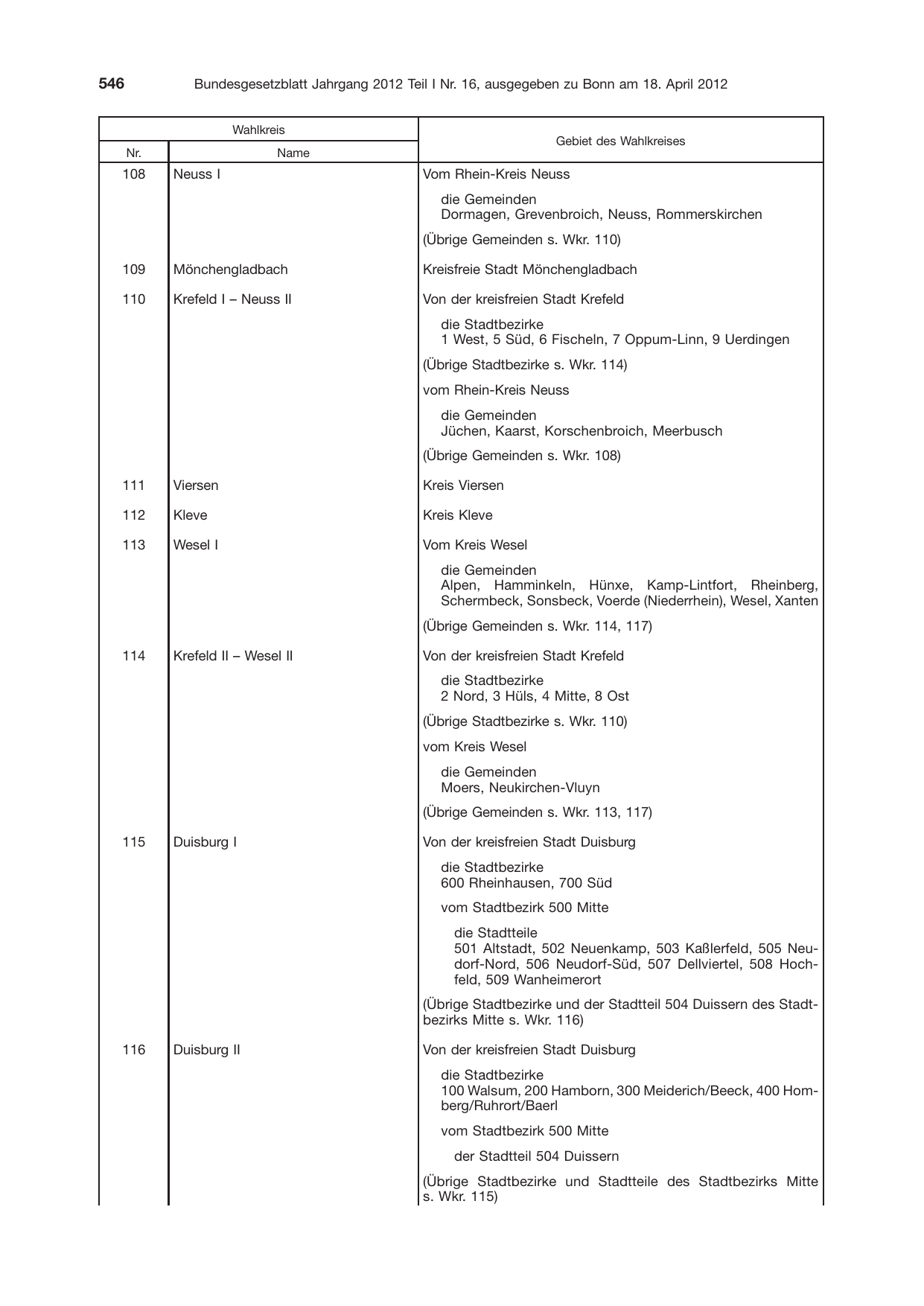 BGBl. 2012, Seite 546 — Originalseite als Abbildung