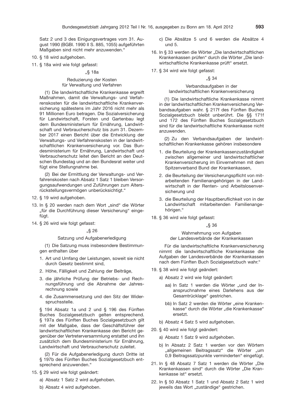 BGBl. 2012, Seite 593 — Originalseite als Abbildung