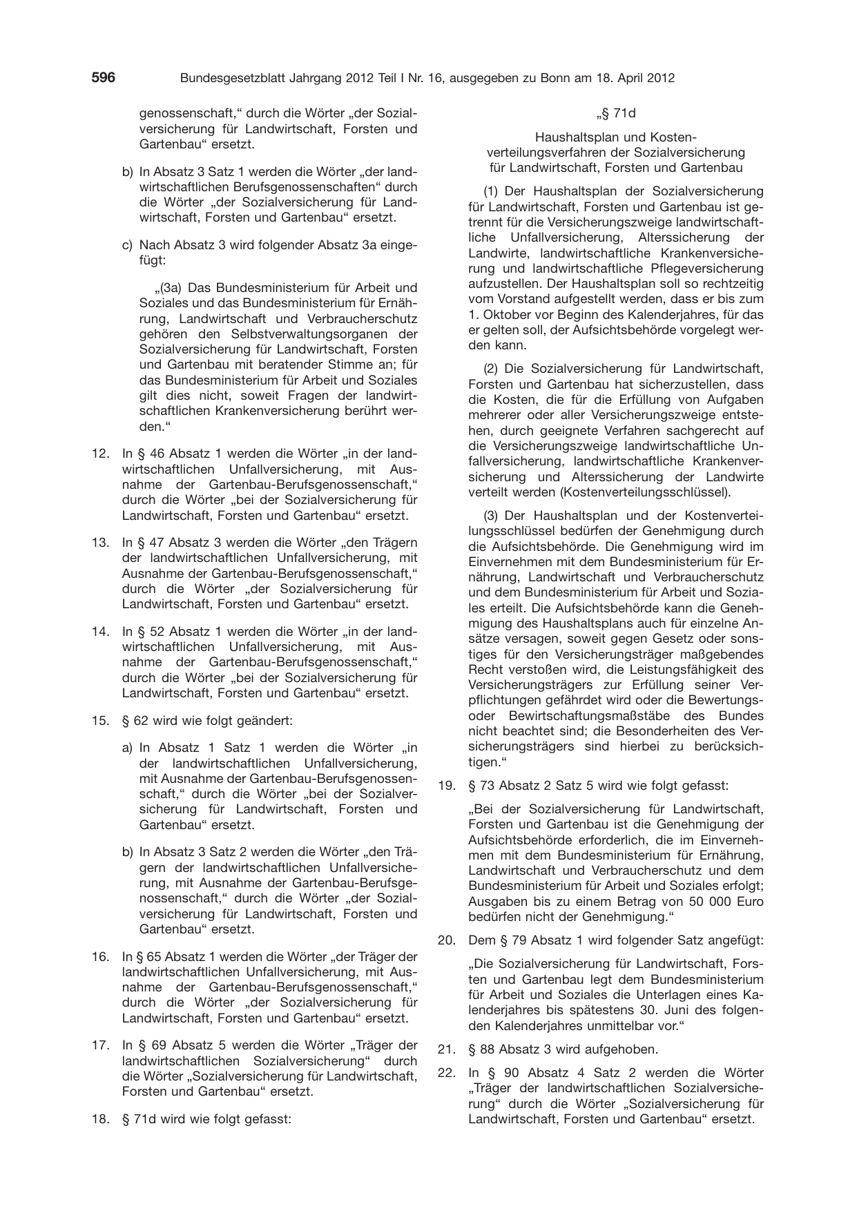 BGBl. 2012, Seite 596 — Originalseite als Abbildung