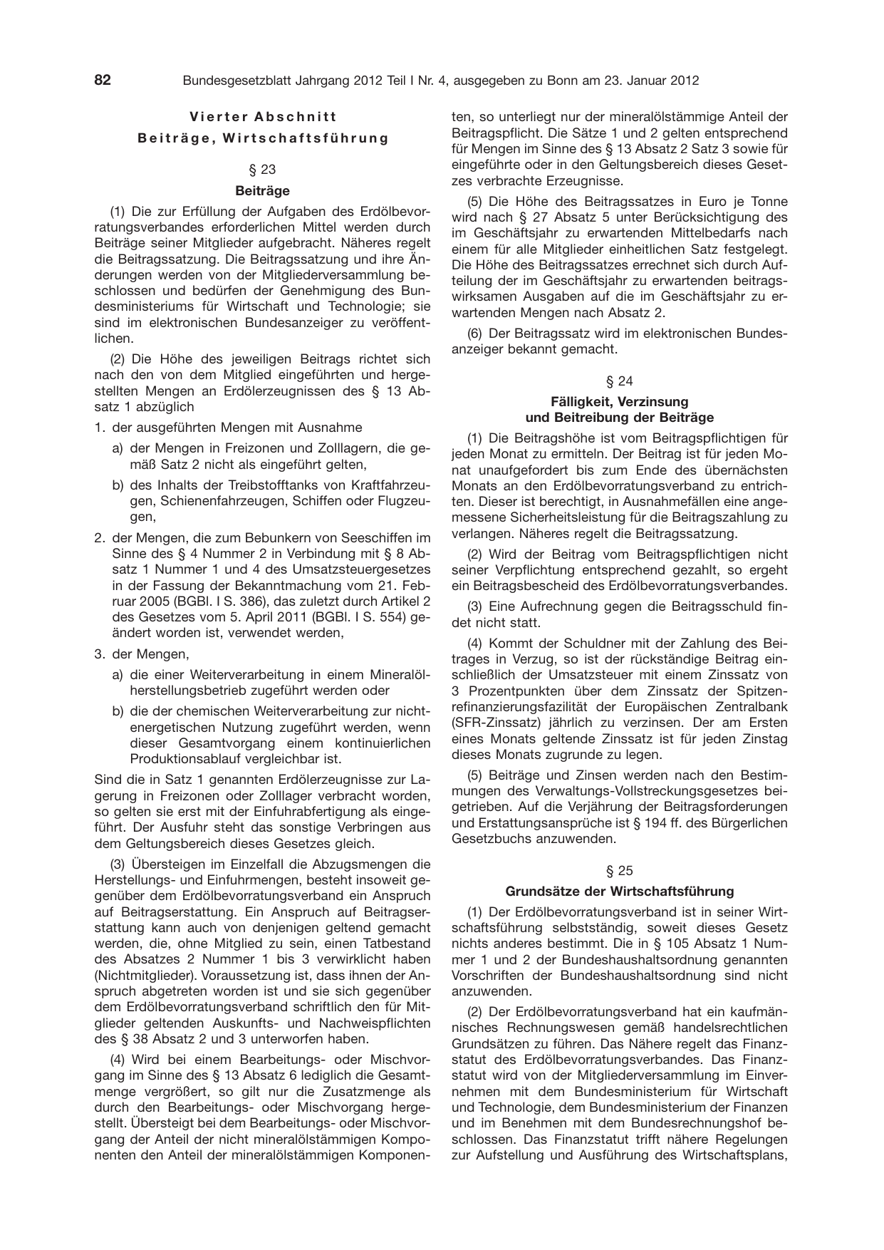 BGBl. 2012, Seite 82 — Originalseite als Abbildung
