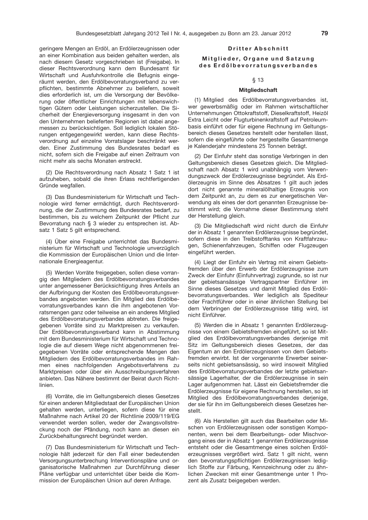 BGBl. 2012, Seite 79 — Originalseite als Abbildung