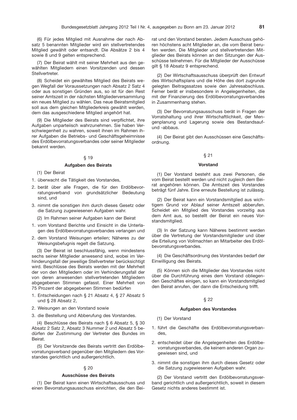 BGBl. 2012, Seite 81 — Originalseite als Abbildung