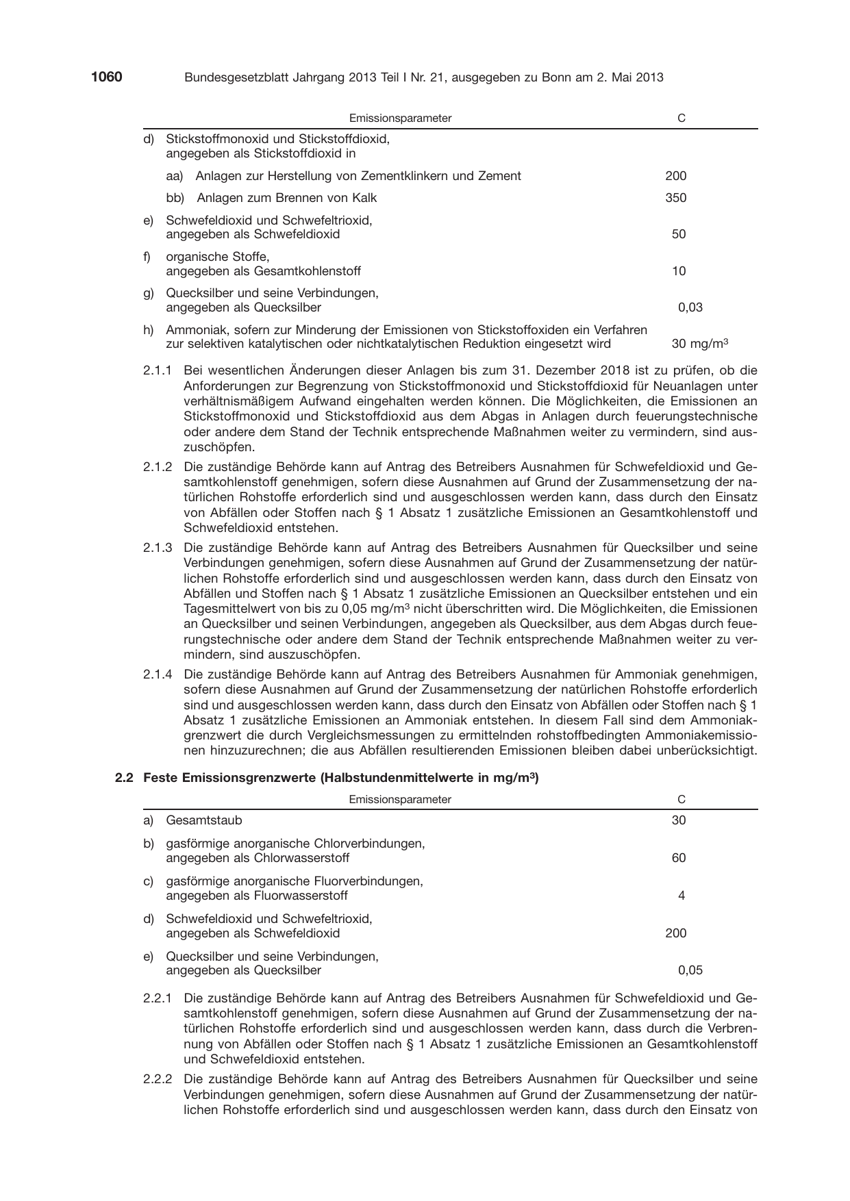 BGBl. 2013, Seite 1060 — Originalseite als Abbildung