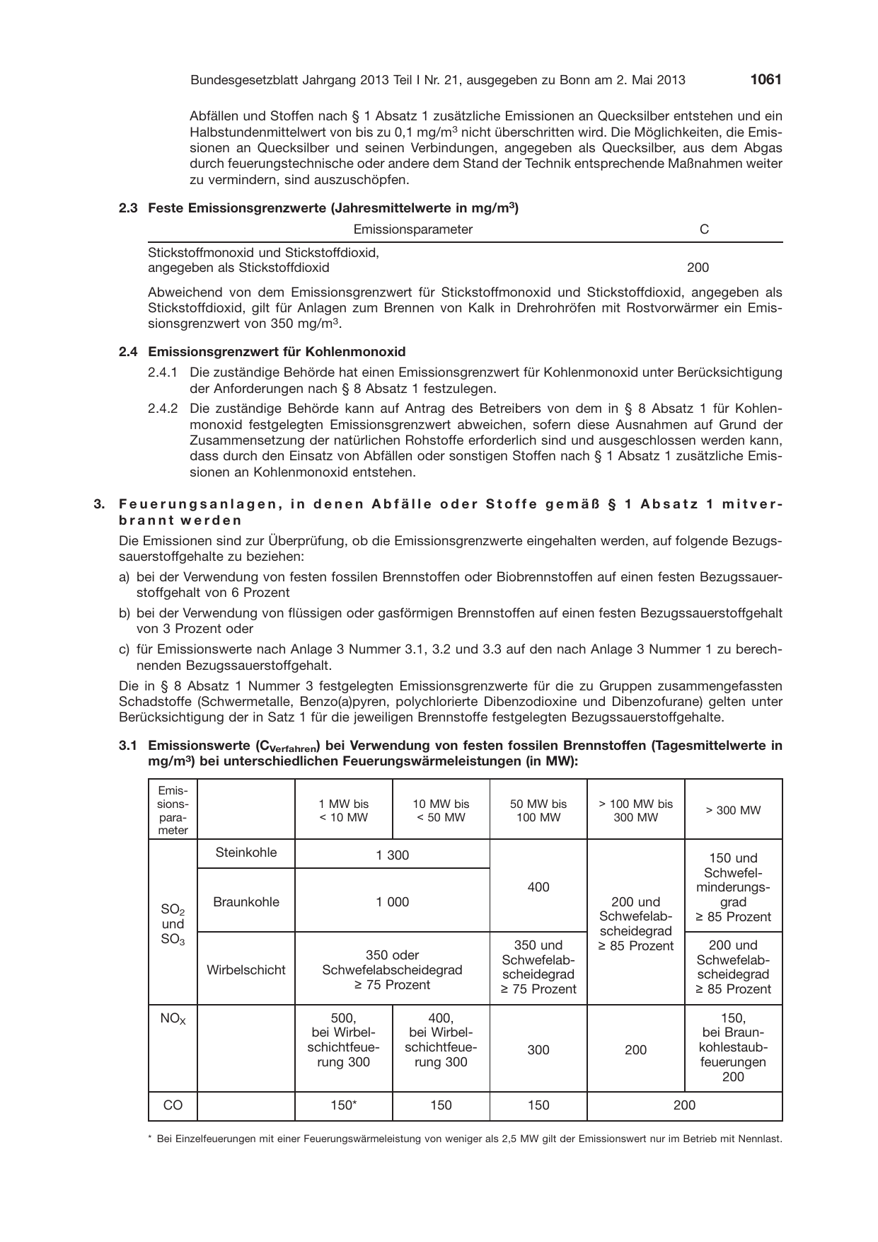BGBl. 2013, Seite 1061 — Originalseite als Abbildung
