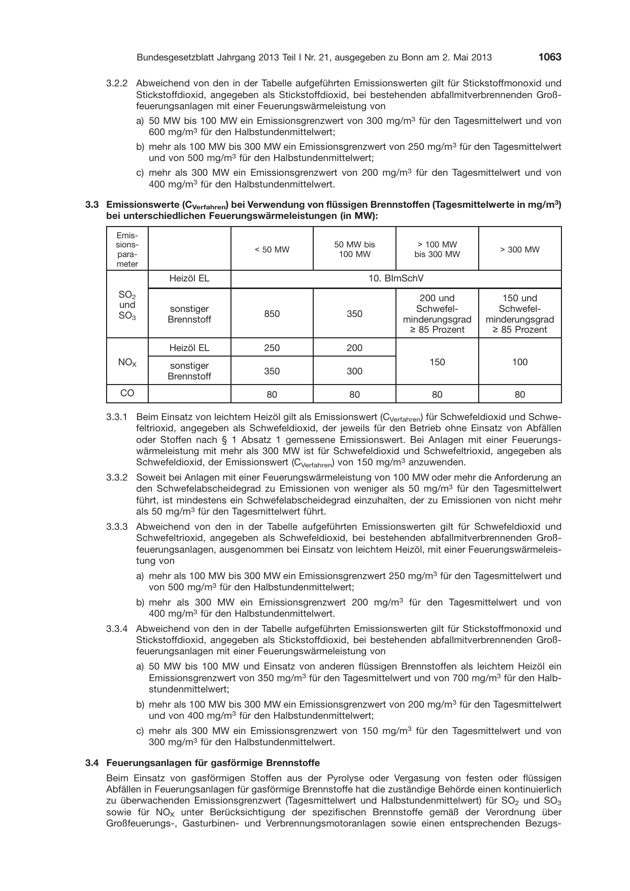 BGBl. 2013, Seite 1063 — Originalseite als Abbildung