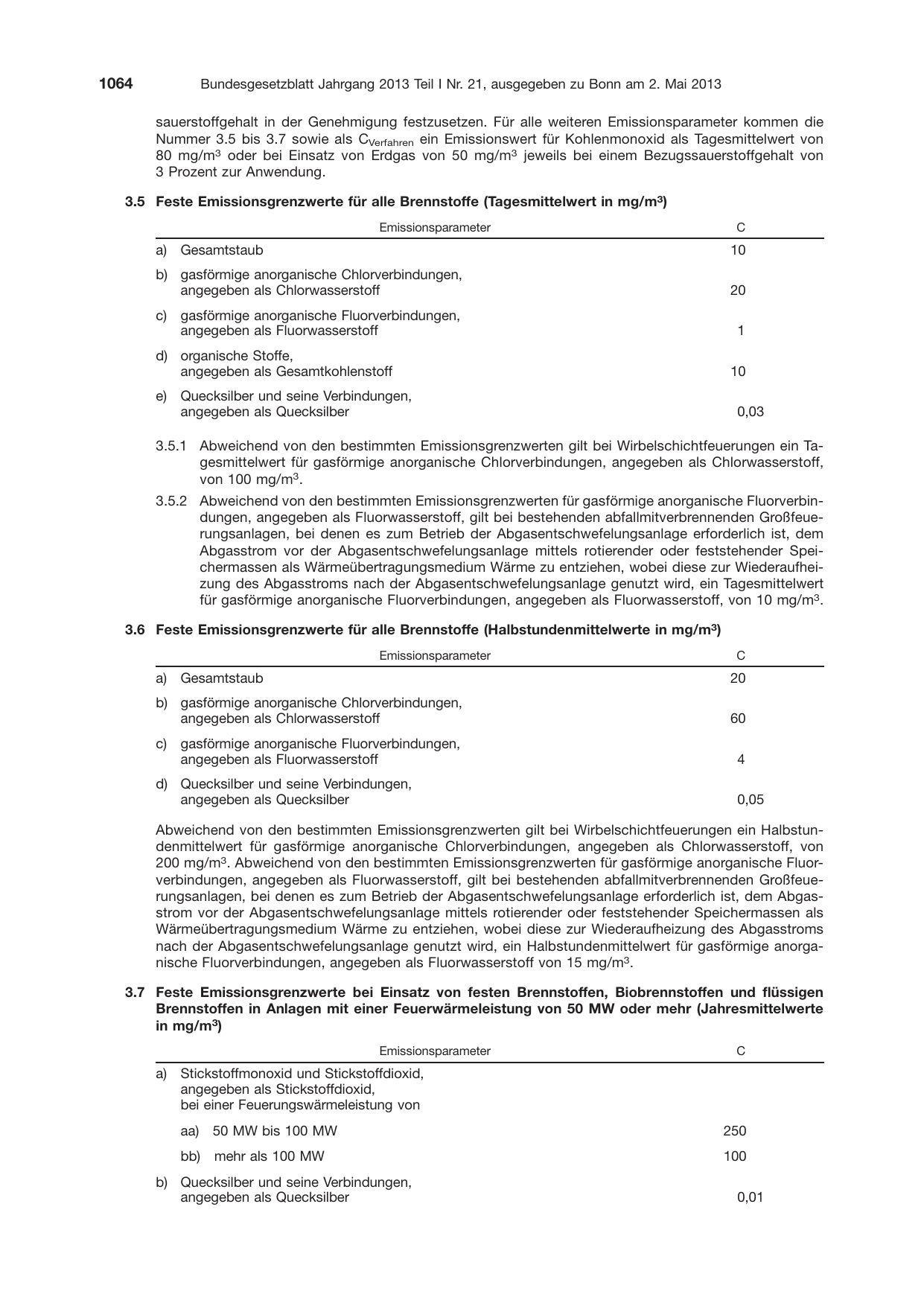 BGBl. 2013, Seite 1064 — Originalseite als Abbildung