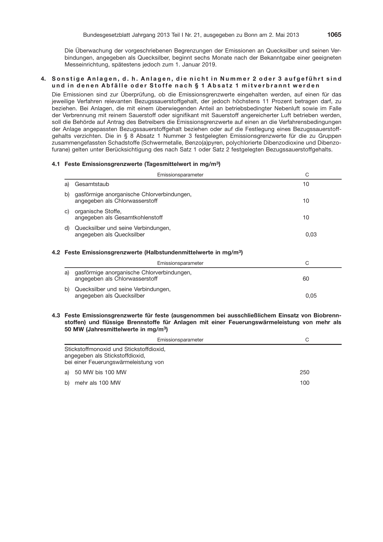 BGBl. 2013, Seite 1065 — Originalseite als Abbildung