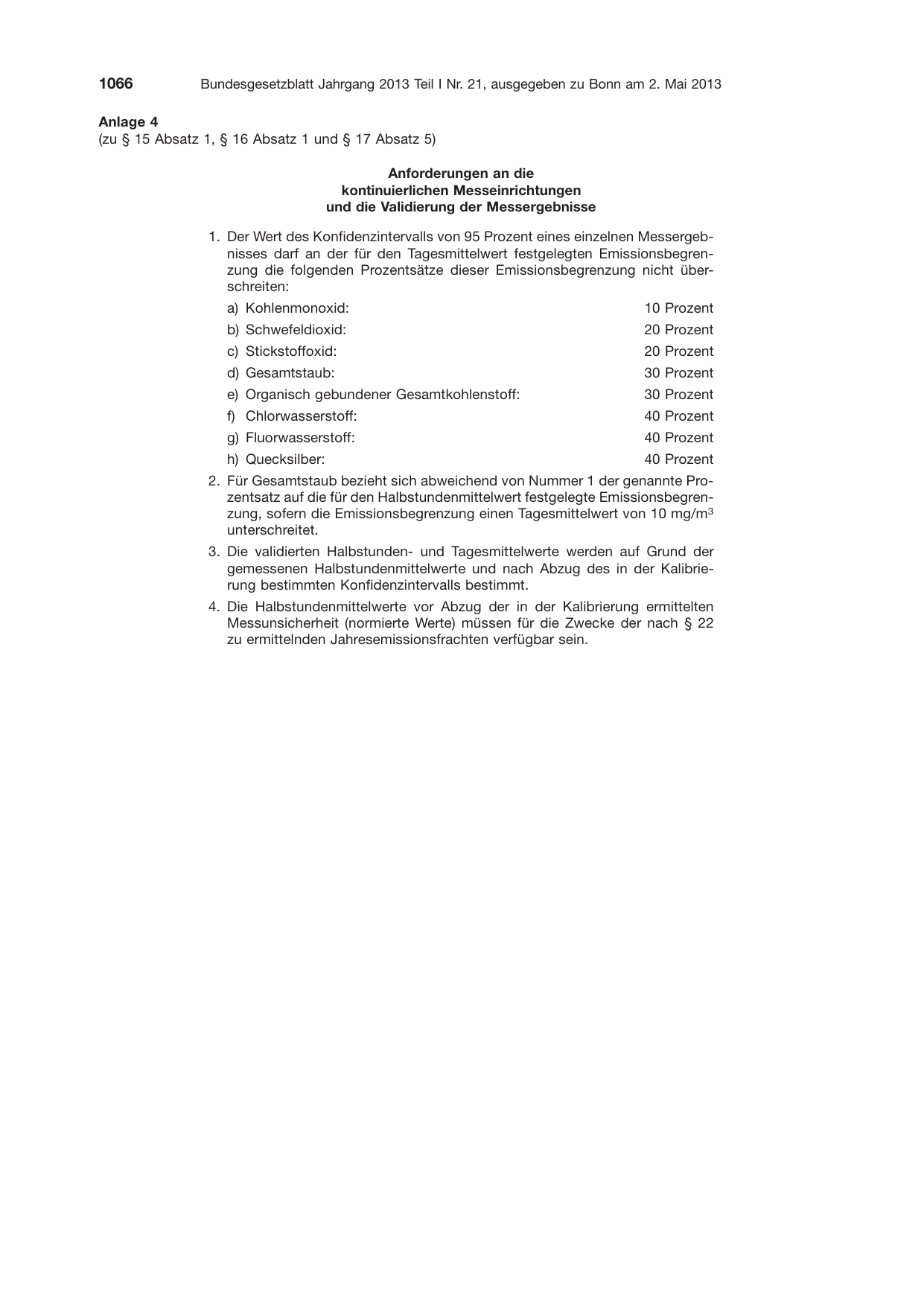 BGBl. 2013, Seite 1066 — Originalseite als Abbildung